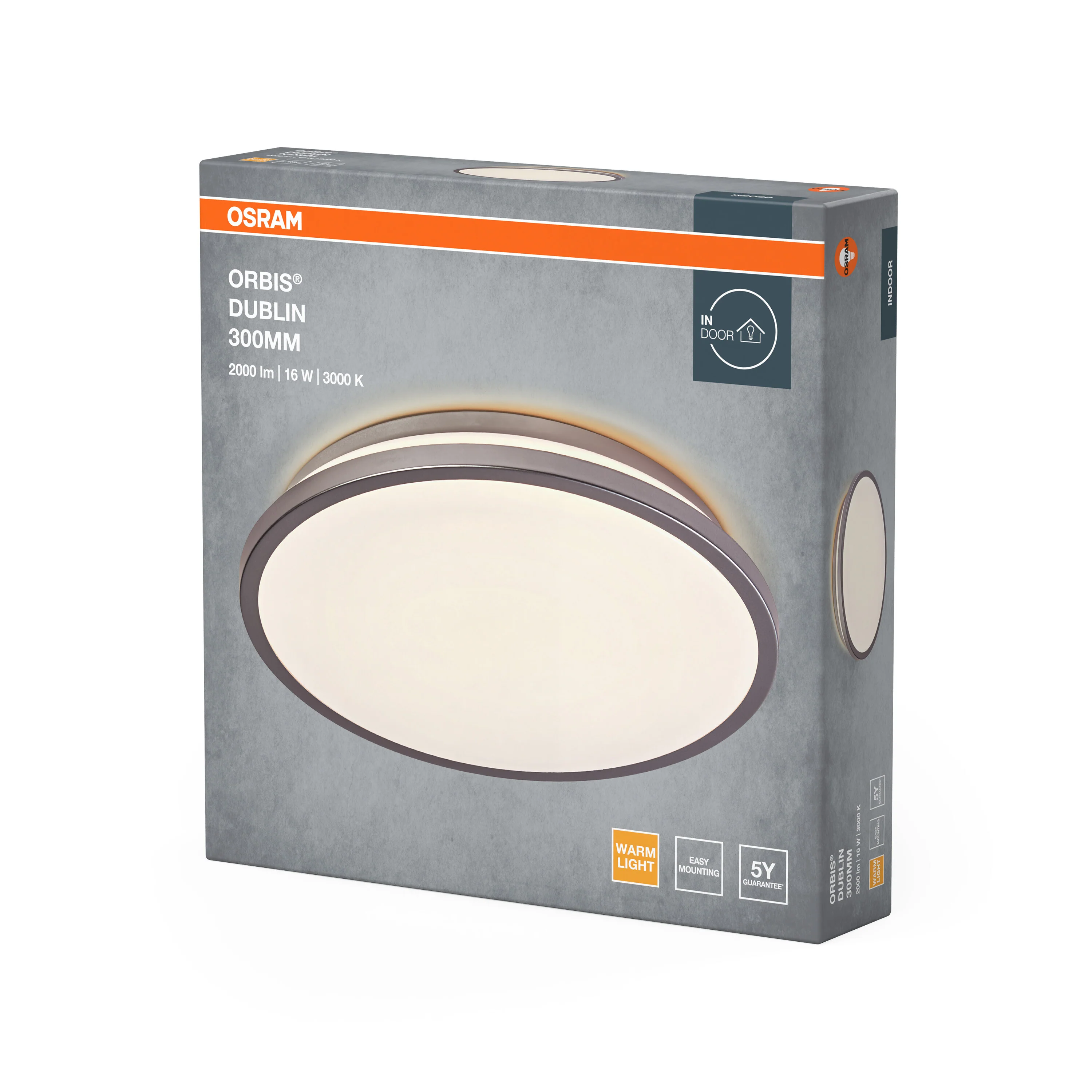 OSRAM ORBIS DUBLIN 300mm 16W 830 srebrny - Image 6