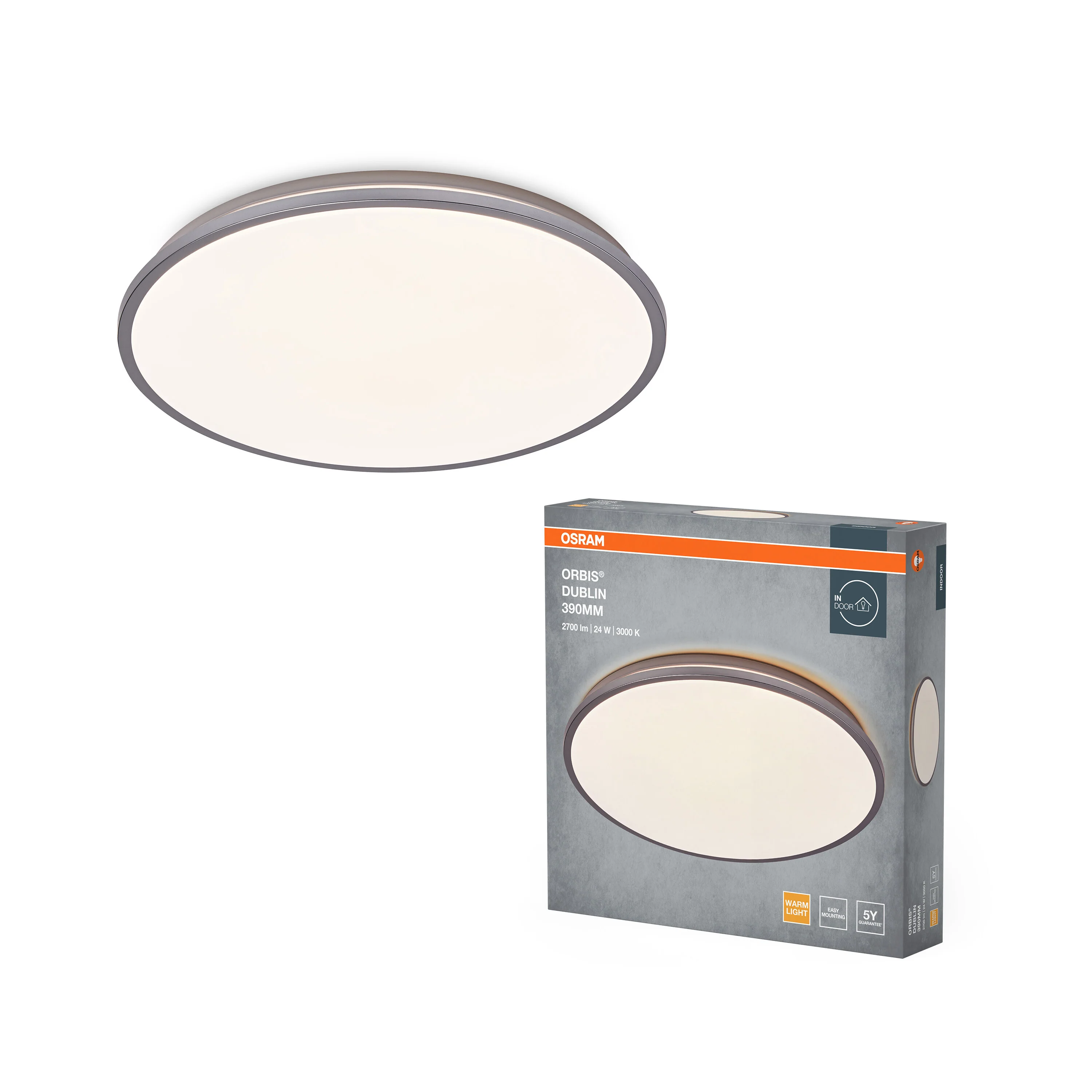 OSRAM ORBIS DUBLIN 390mm 24W 830 srebrny - Image 5