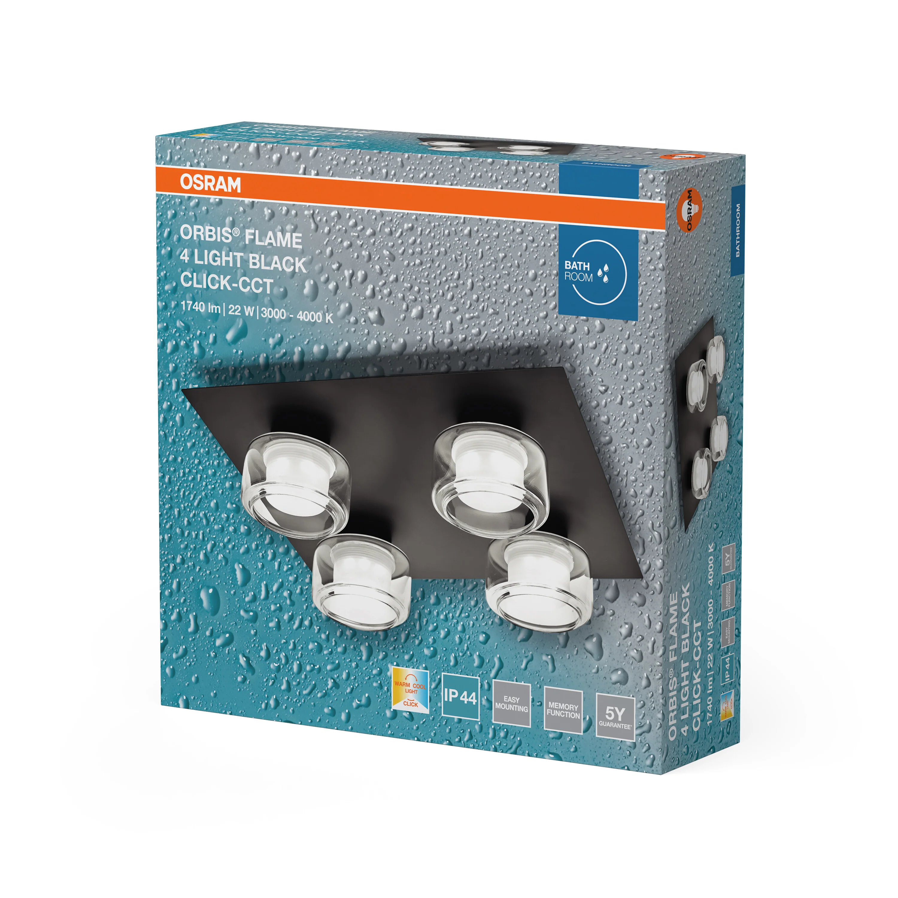 OSRAM Orbis Flame 1x5.5W CCT DIM IP44 czarny - Image 7