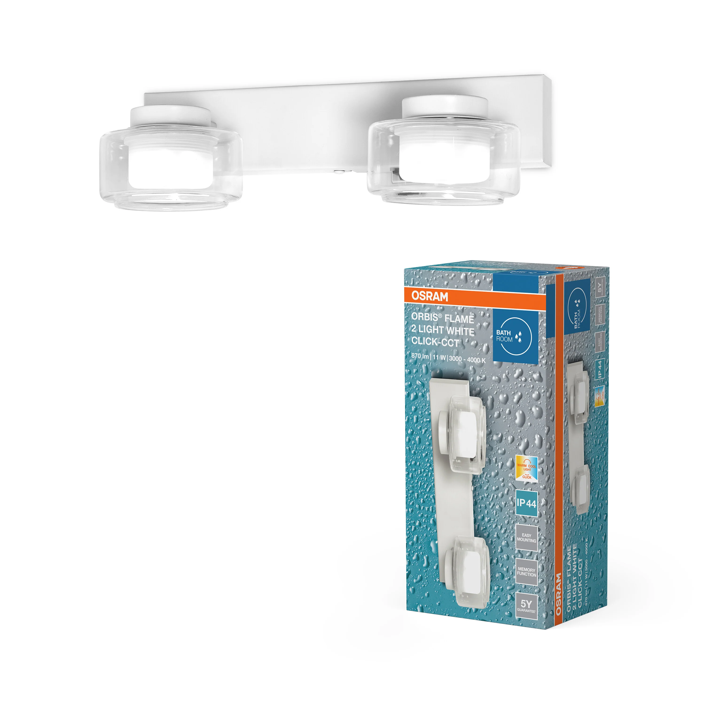 OSRAM Orbis Flame 2x5.5W CCT DIM IP44 czarny - Image 5