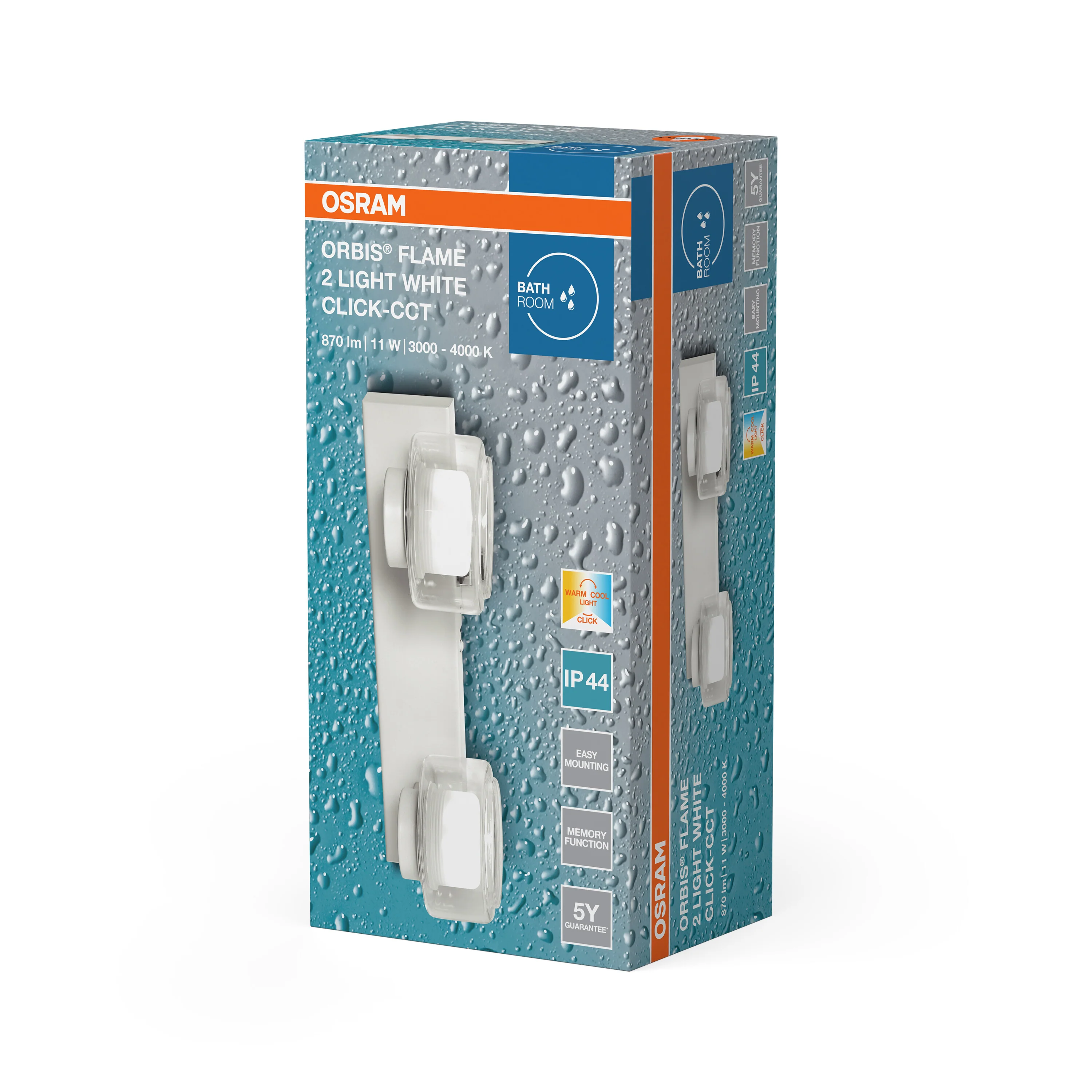 OSRAM Orbis Flame 2x5.5W CCT DIM IP44 czarny - Image 6