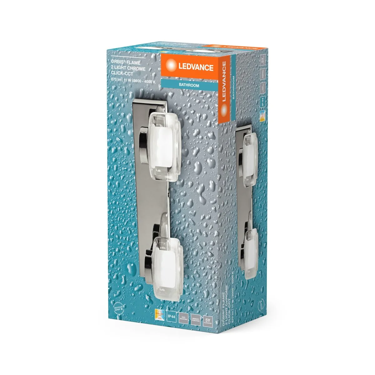 OSRAM Orbis Flame 2x5.5W Click CCT IP44 chrom - Image 2
