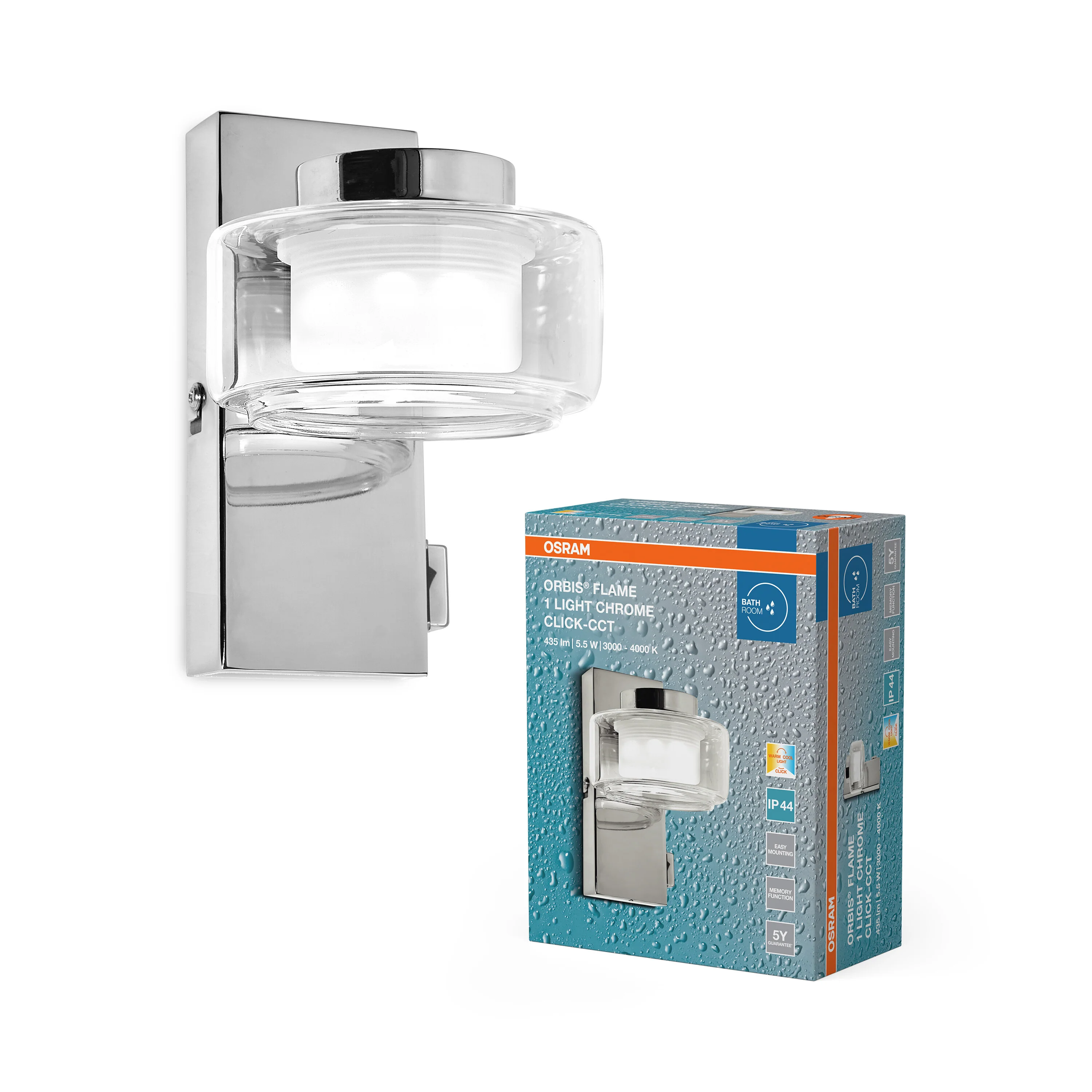 OSRAM Orbis Flame 3x5.5W CCT DIM IP44 czarny - Image 5