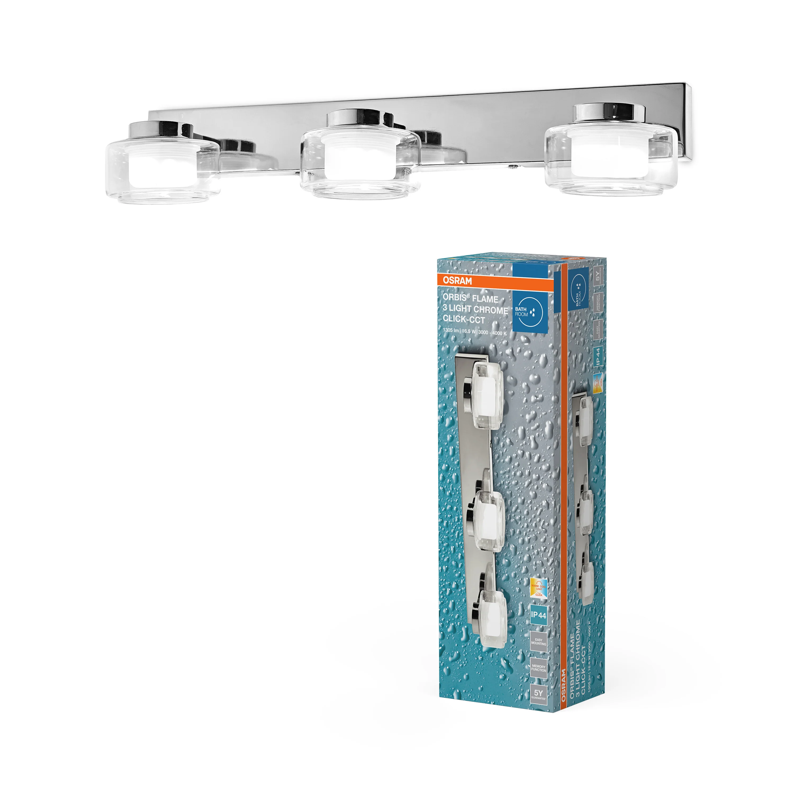 OSRAM Orbis Flame 4x5.5W CCT DIM IP44 czarny - Image 5
