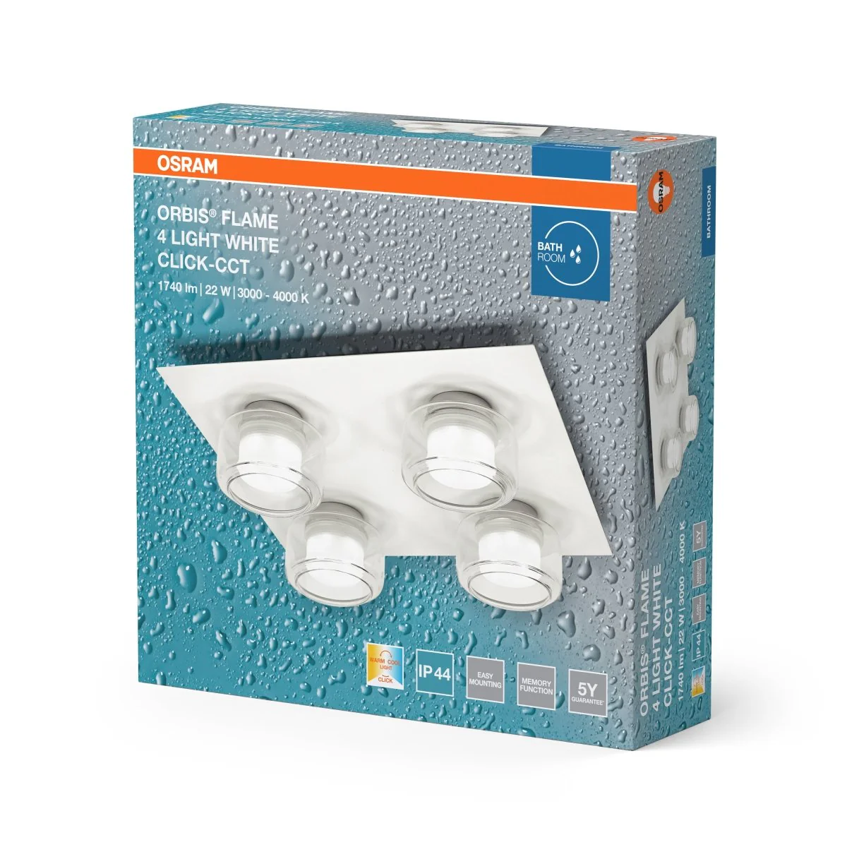 OSRAM Orbis Flame 4x5.5W Click CCT IP44 biała - Image 2
