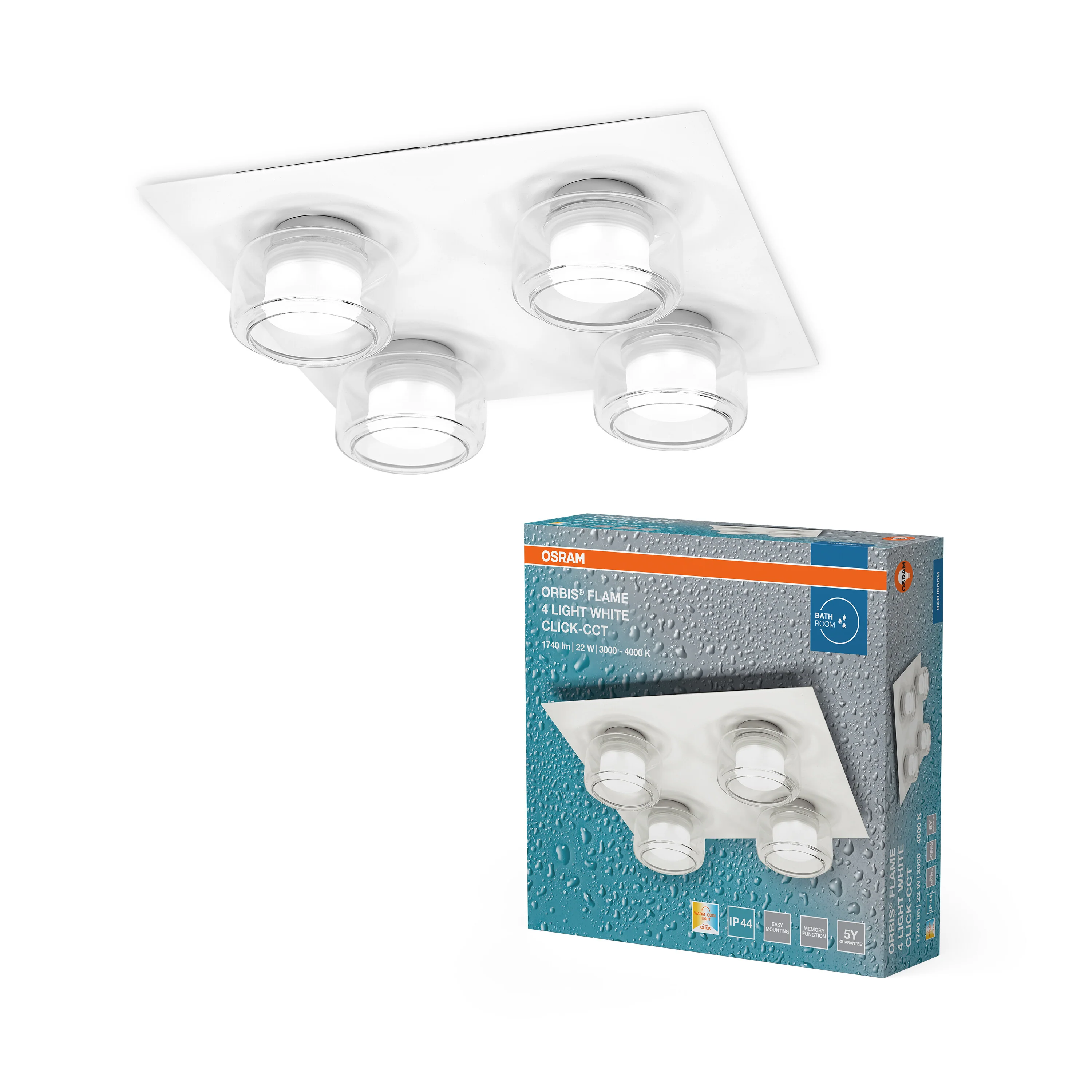 OSRAM Orbis Flame 4x5.5W Click CCT IP44 biała - Image 5