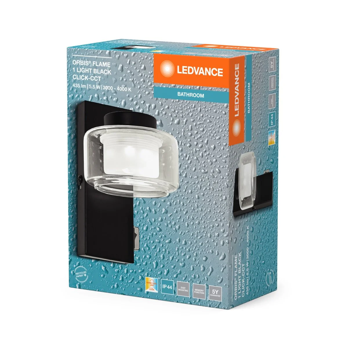 OSRAM Orbis Flame 5.5W Click CCT IP44 czarny - Image 2