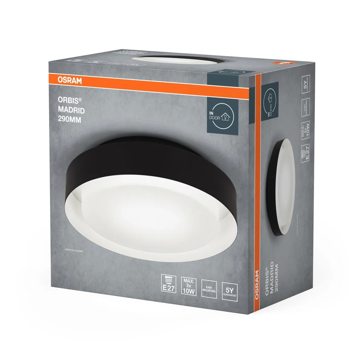 OSRAM ORBIS MADRID 290mm 2xE27 czarny - Image 2