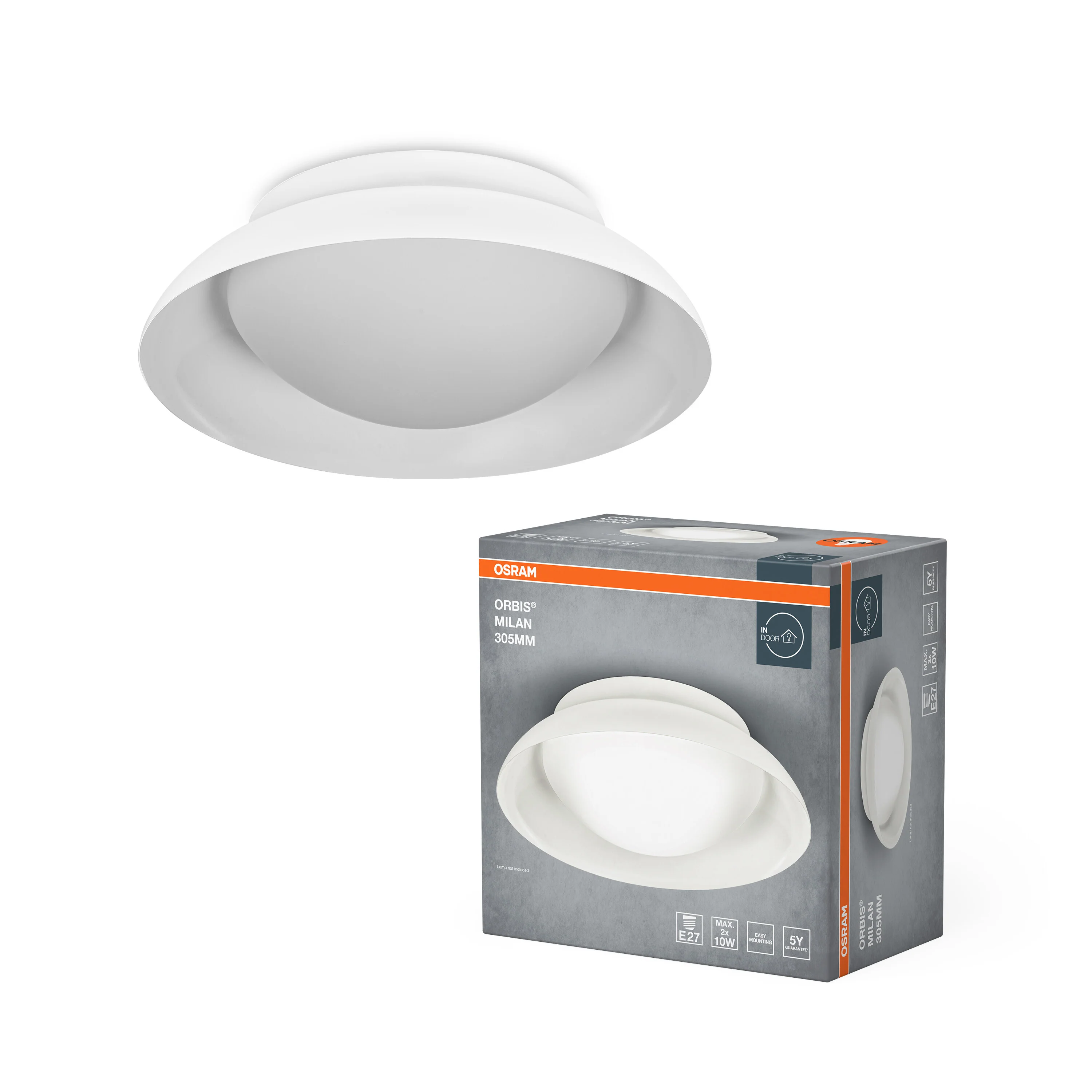 OSRAM ORBIS MILAN 305mm 2xE27 biały - Image 5