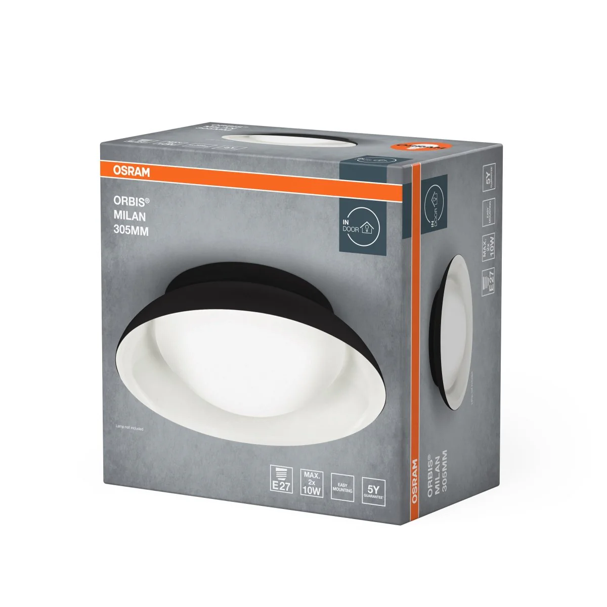 OSRAM ORBIS MILAN 305mm 2xE27 czarny - Image 2