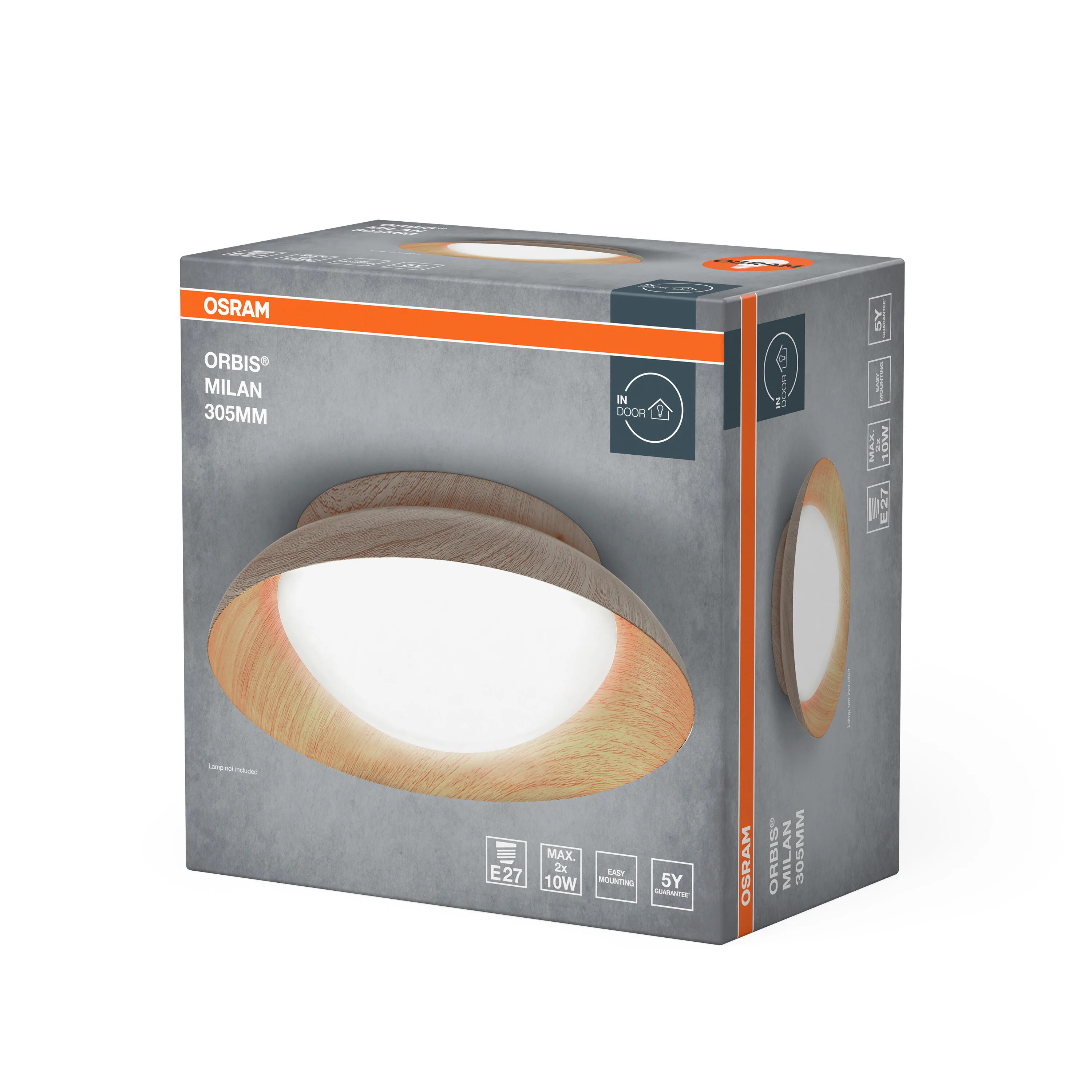OSRAM ORBIS MILAN 305mm 2xE27 drewno - Image 6