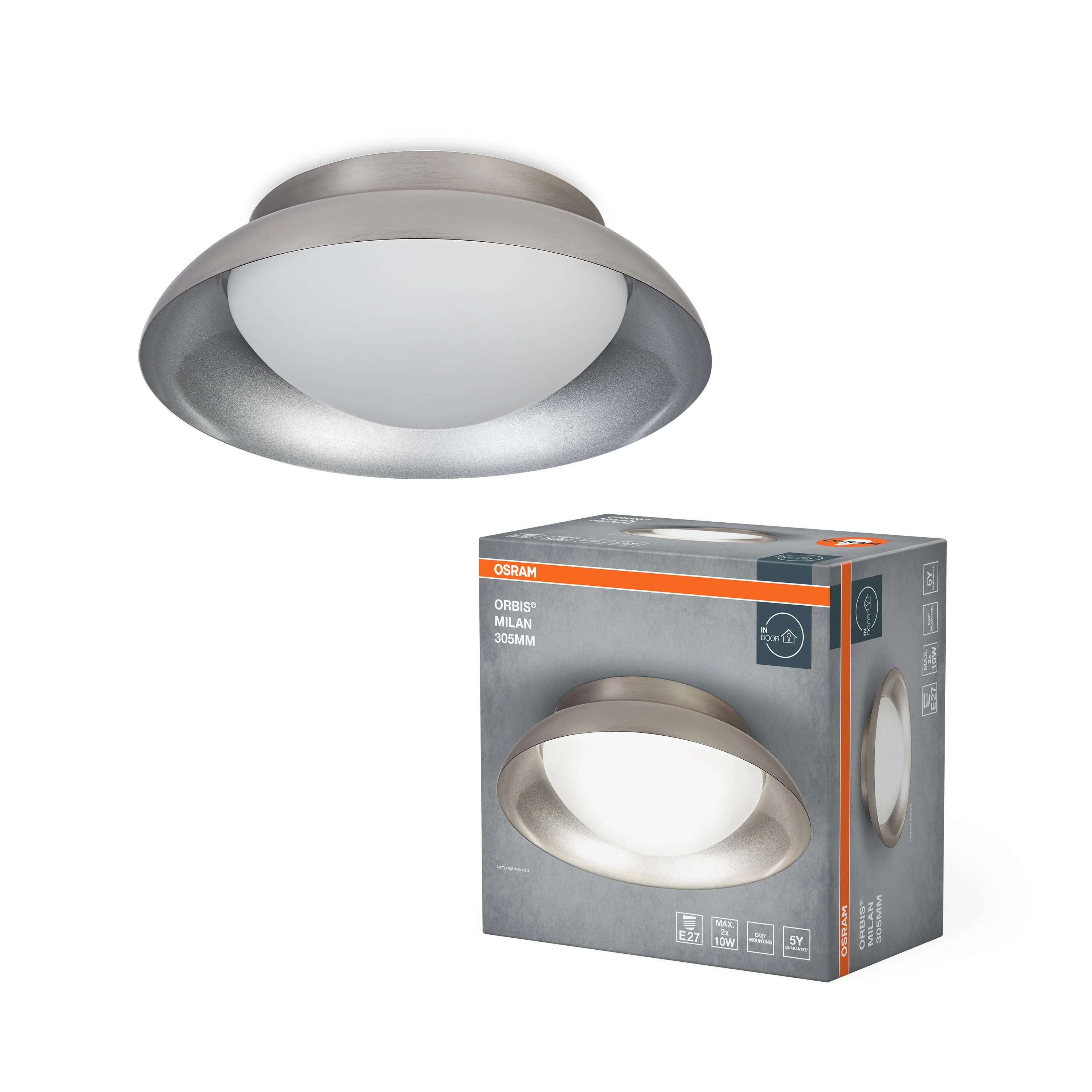 OSRAM ORBIS MILAN 305mm 2xE27 nikiel - Image 5
