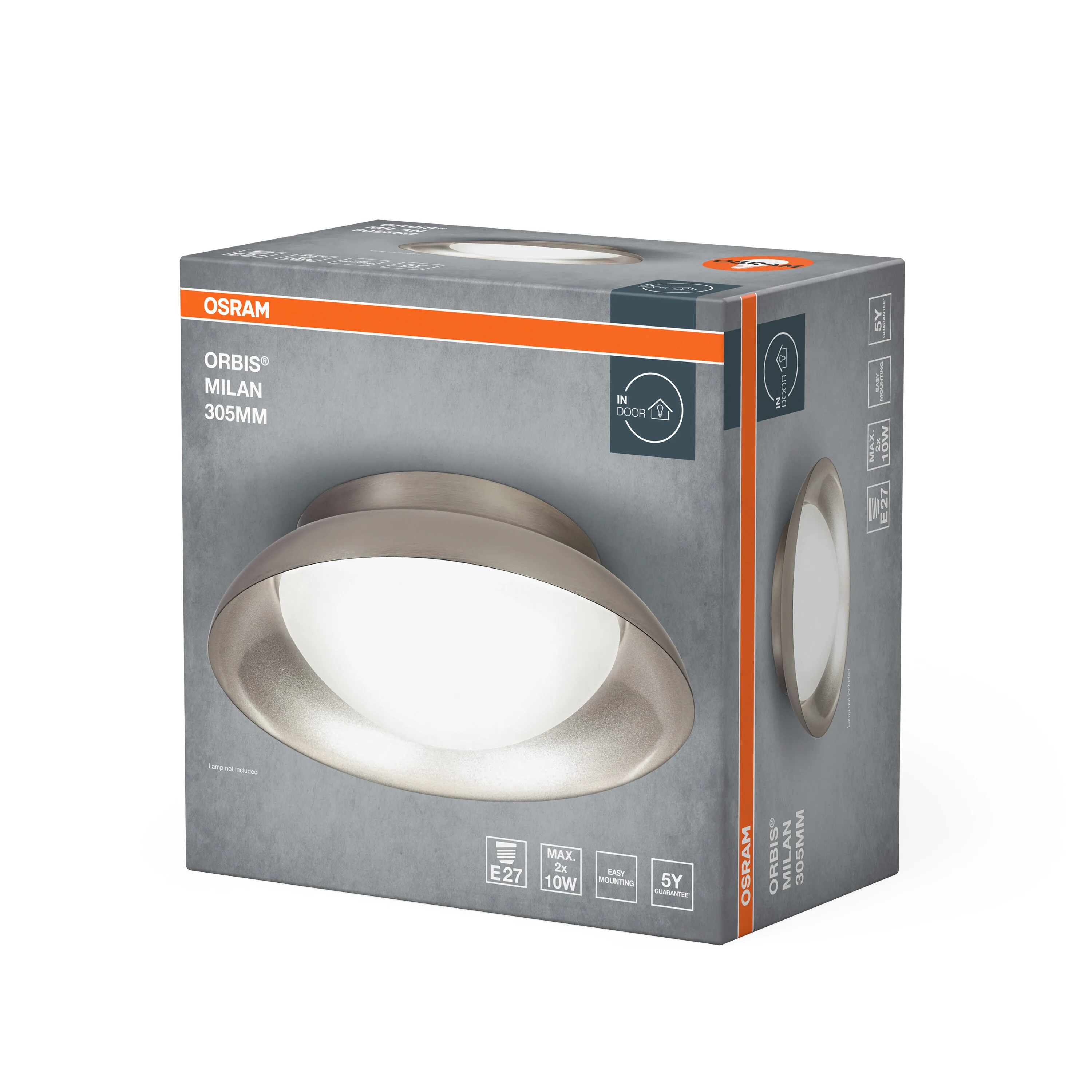 OSRAM ORBIS MILAN 305mm 2xE27 nikiel - Image 6