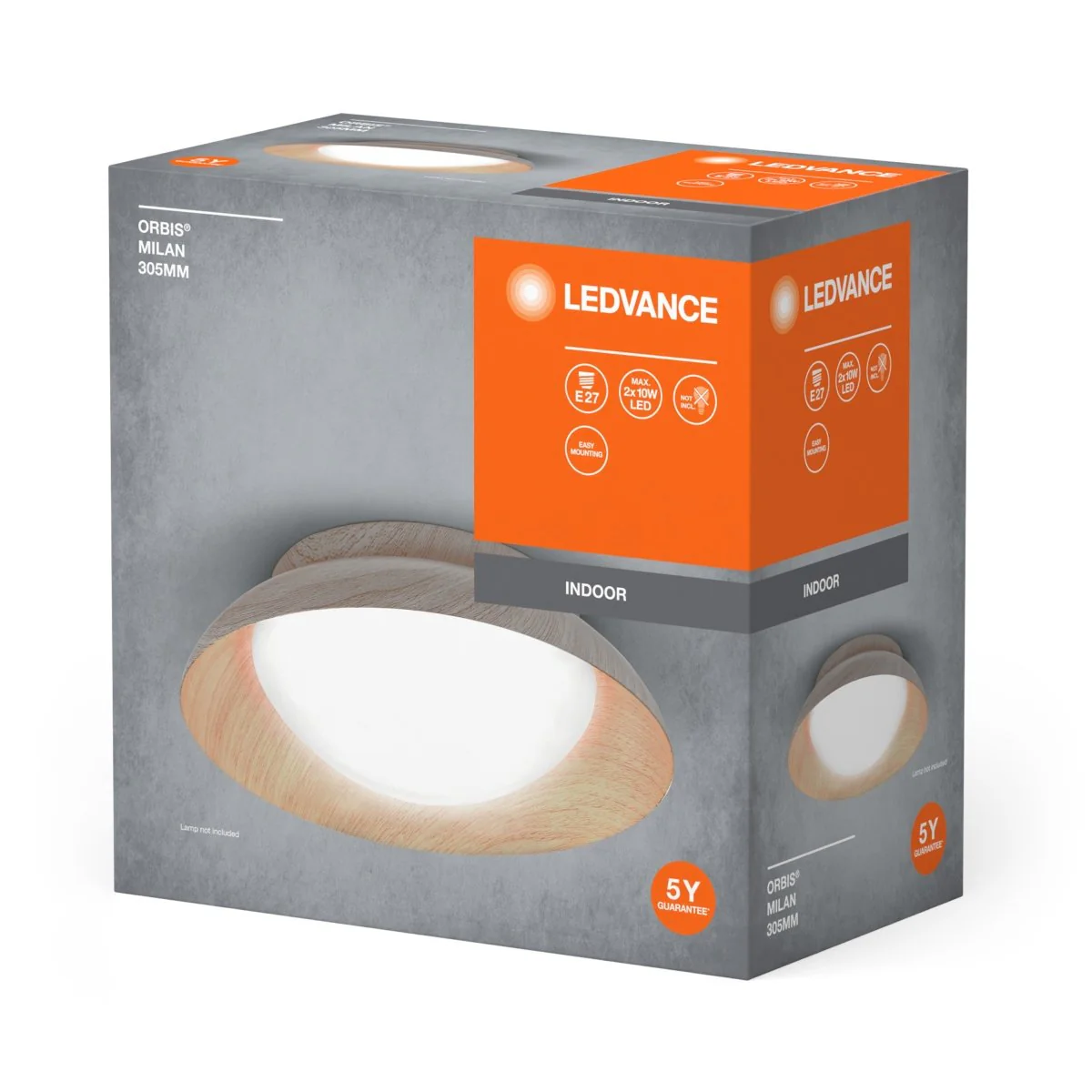 OSRAM ORBIS MILAN 305mm 2xE27 WD - Image 2