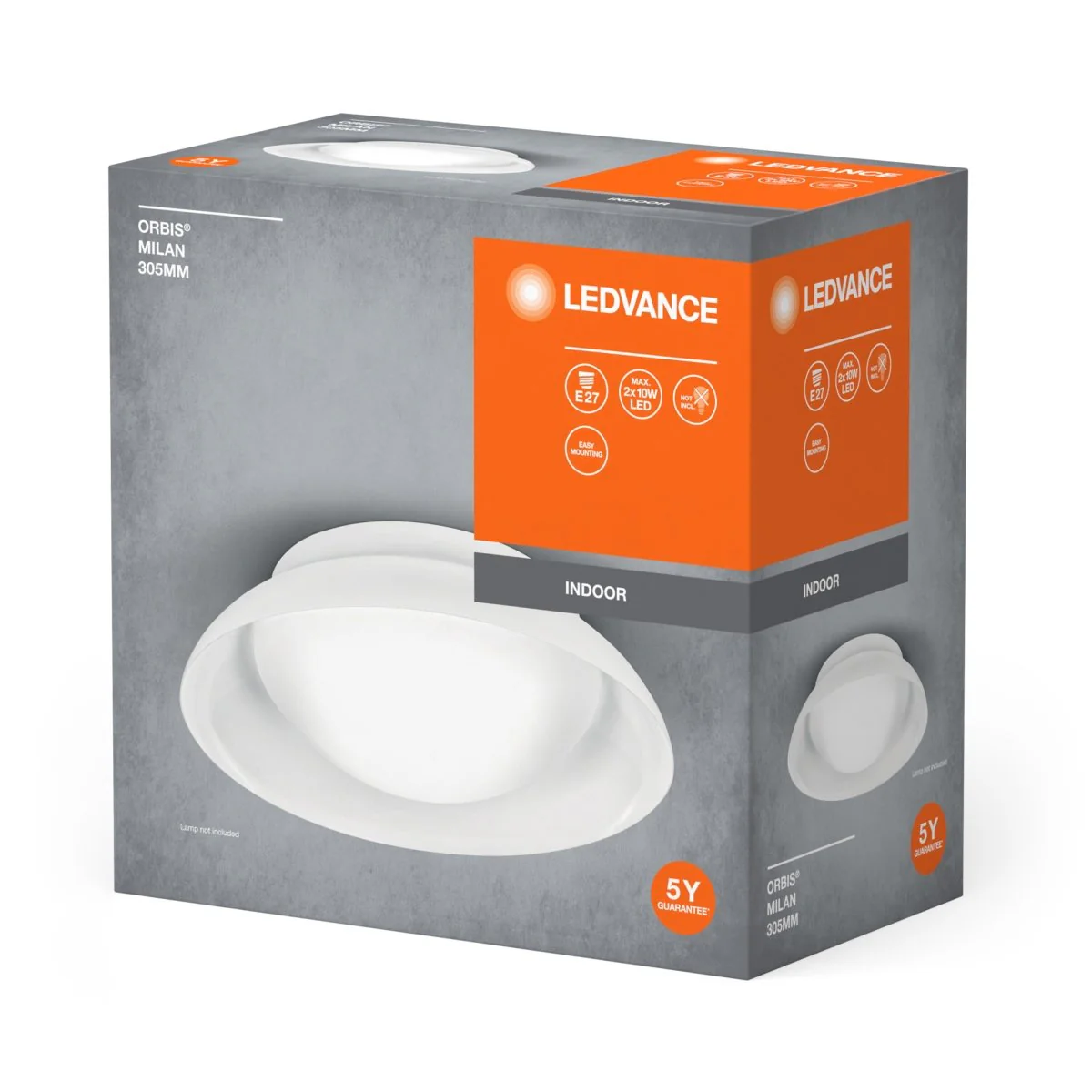 OSRAM ORBIS MILAN 305mm 2xE27 WT - Image 2