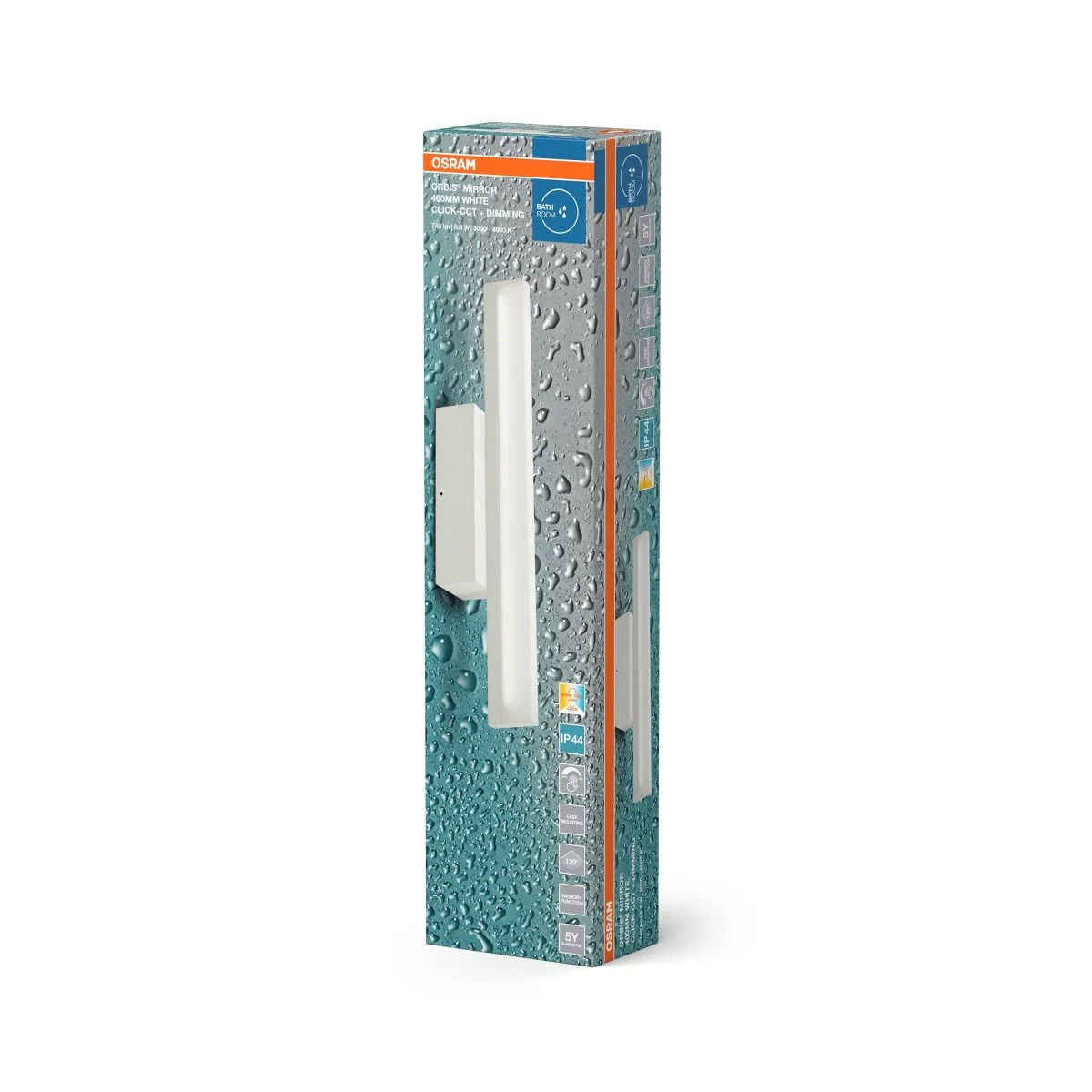 OSRAM Orbis Mirror Lustro 40cm Click CCT DIM IP44 białe - Image 2