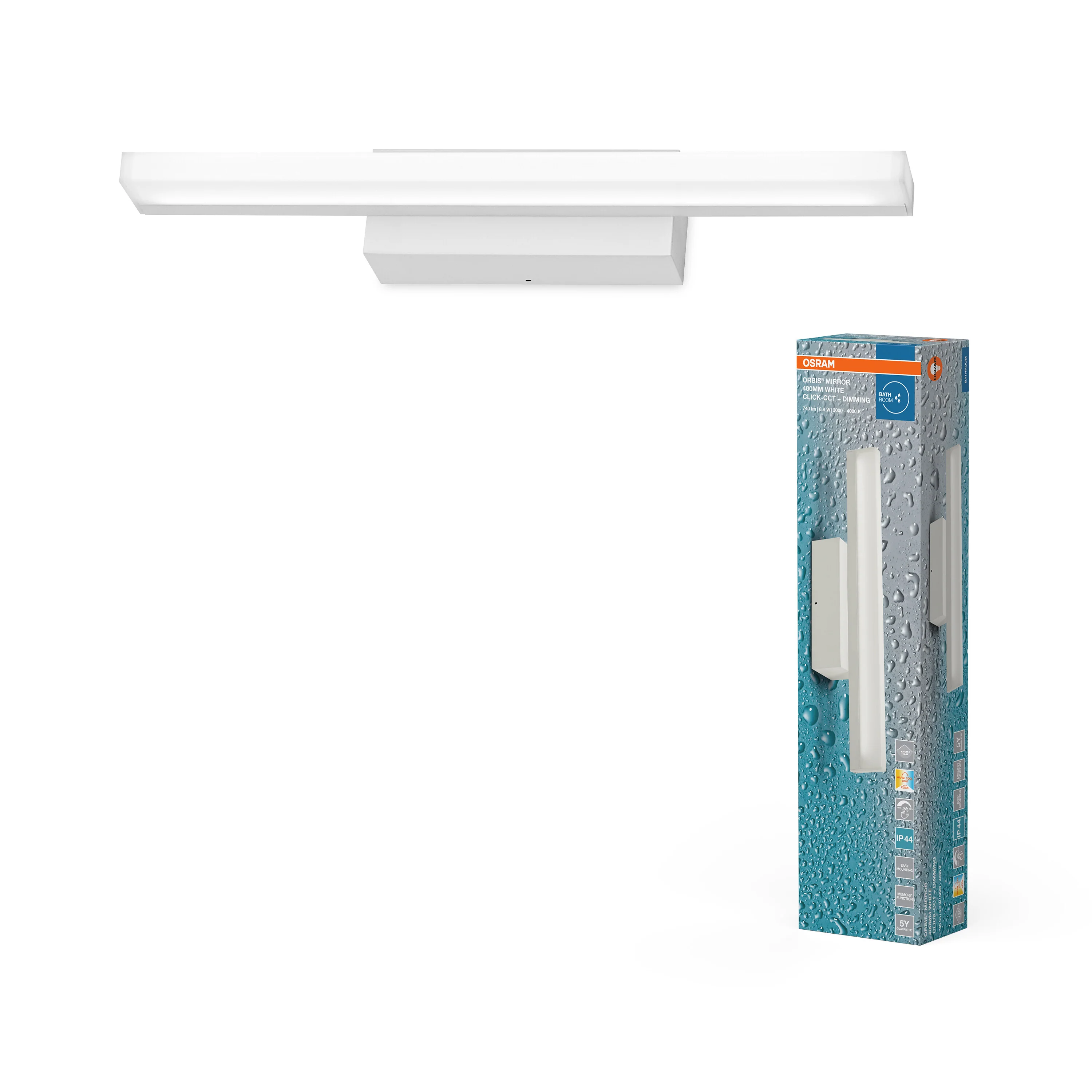OSRAM Orbis Mirror Lustro 40cm Click CCT DIM IP44 białe - Image 5