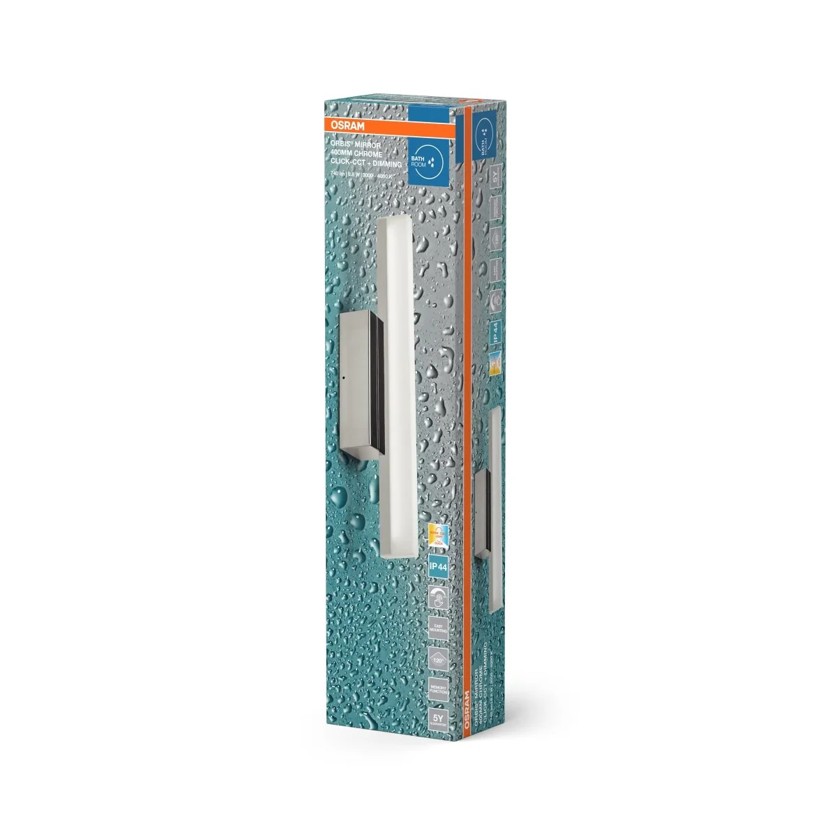 OSRAM Orbis Mirror Lustro 40cm Click CCT DIM IP44 chrom - Image 2