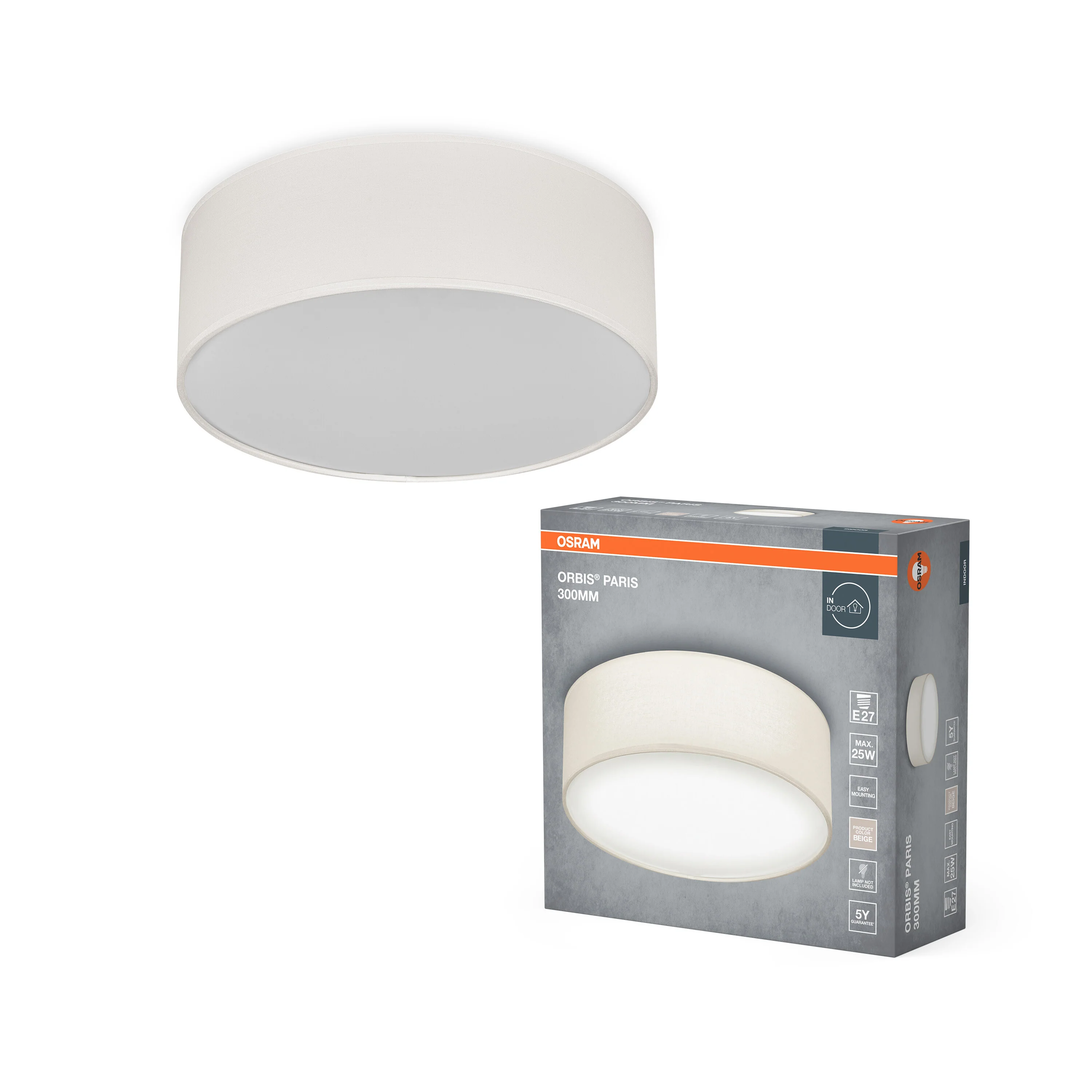 OSRAM ORBIS PARIS 300mm 1xE27 beżowy - Image 5