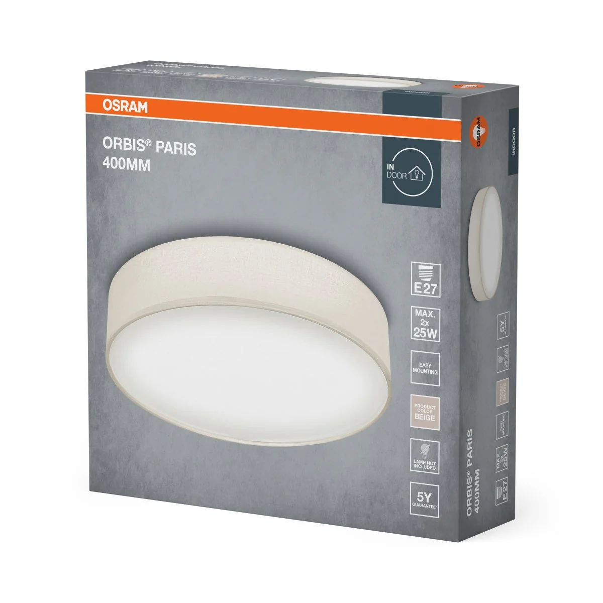 OSRAM ORBIS PARIS 400mm 2xE27 beżowy - Image 2