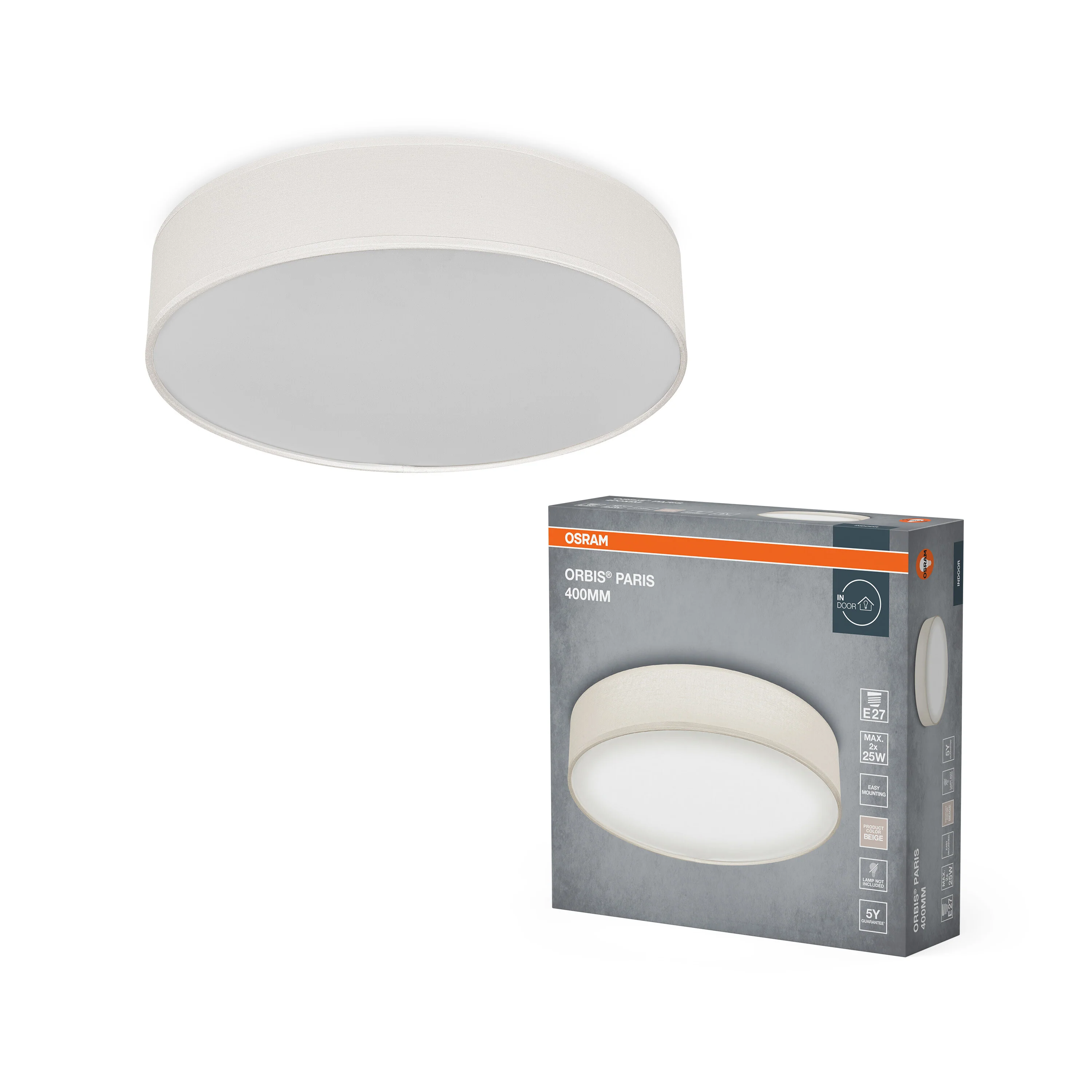 OSRAM ORBIS PARIS 400mm 2xE27 beżowy - Image 5