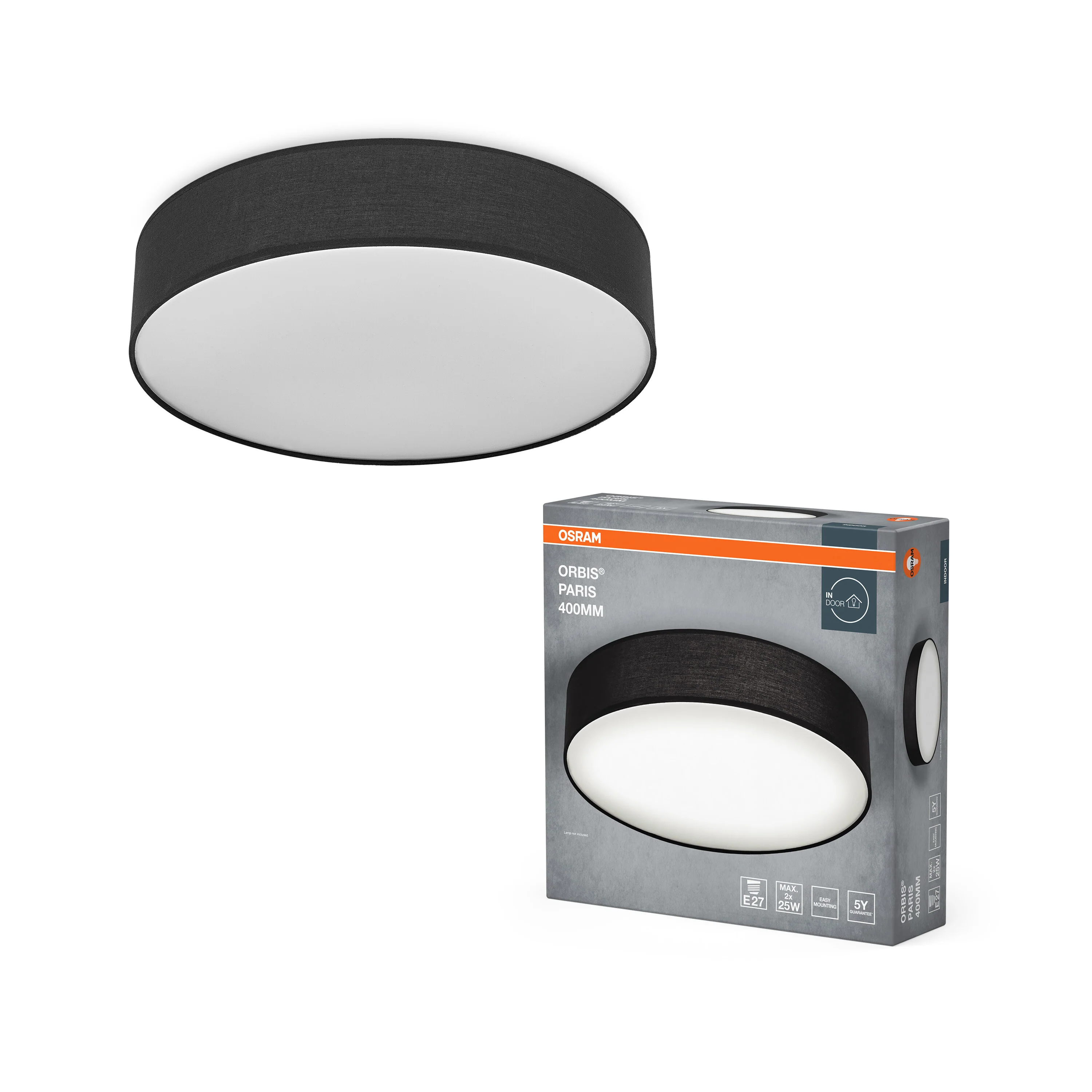 OSRAM ORBIS PARIS 400mm 2xE27 czarny - Image 5