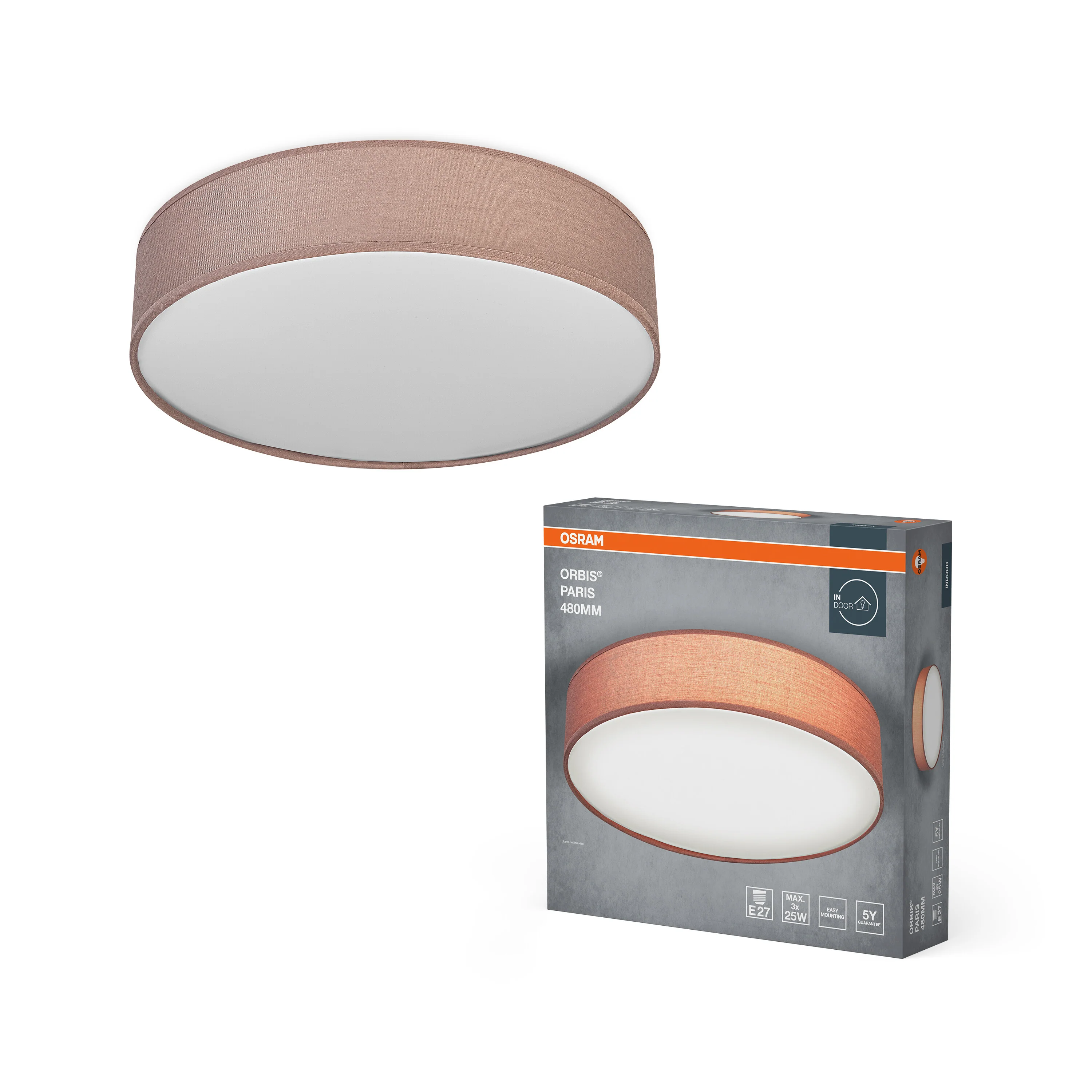 OSRAM ORBIS PARIS 480mm 3xE27 brązowy - Image 5