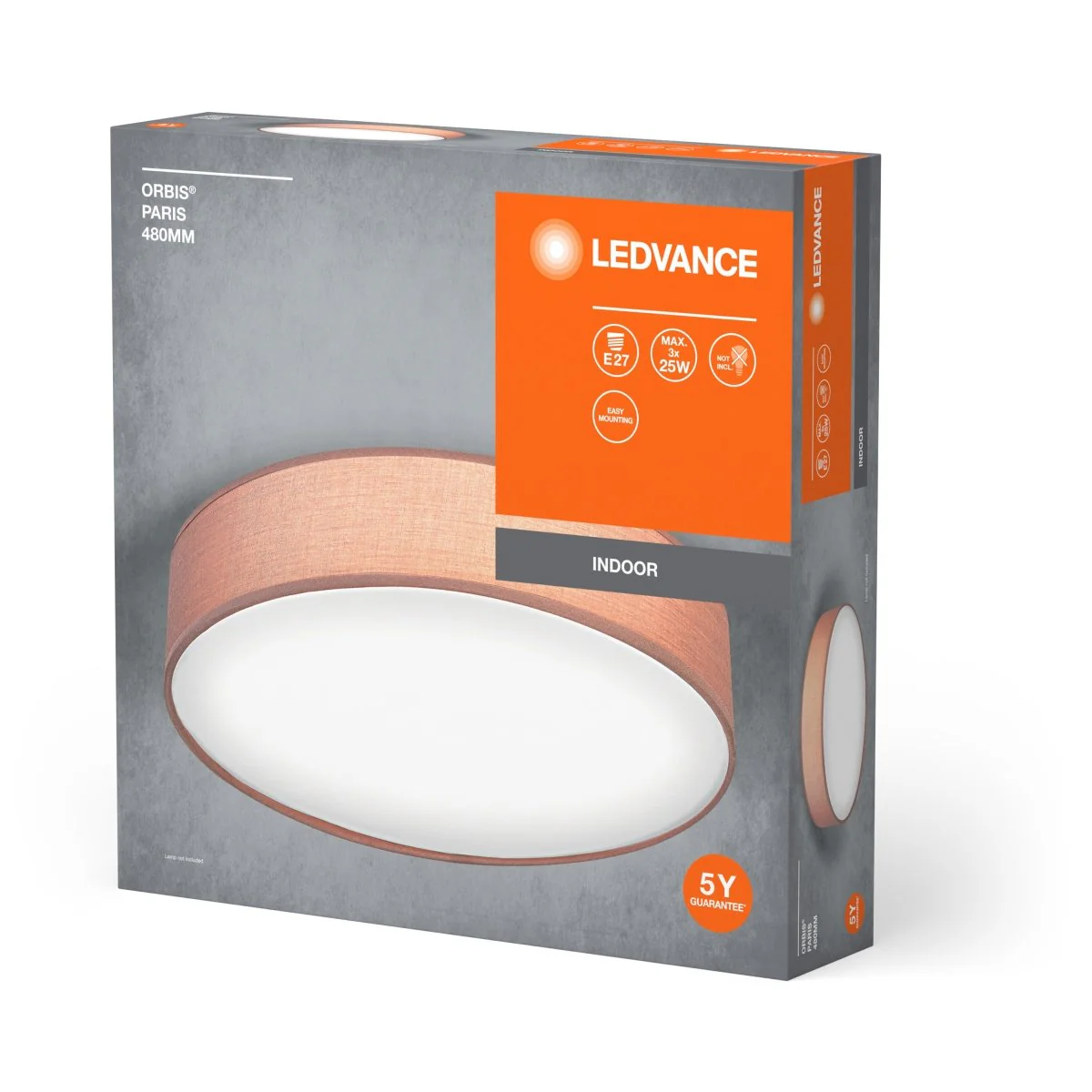 OSRAM ORBIS PARIS 480mm 3xE27 ciemnobrązowy - Image 2