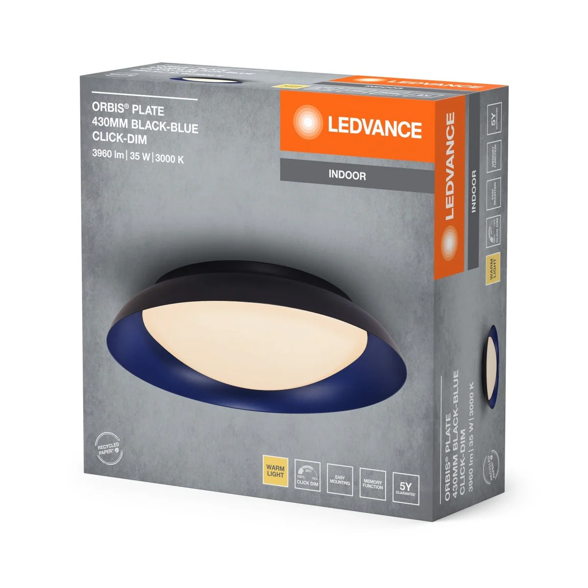 OSRAM Orbis Plate 430MM 35W 830 Click DIM czarno-niebieski - Image 2