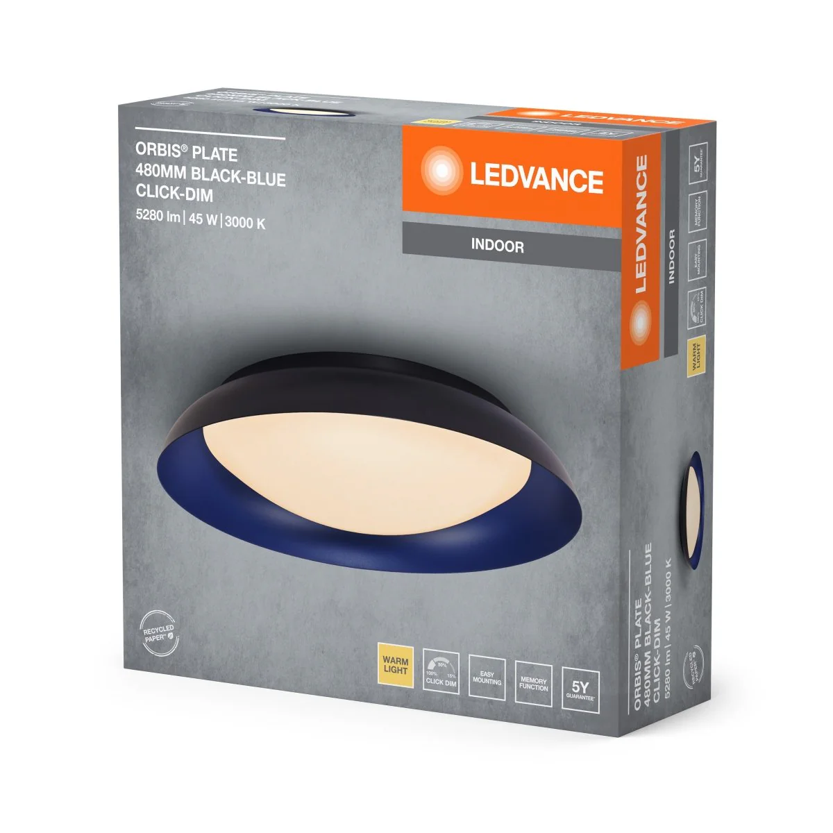 OSRAM Orbis Plate 480MM 45W 830 Click DIM czarno-niebieski - Image 2