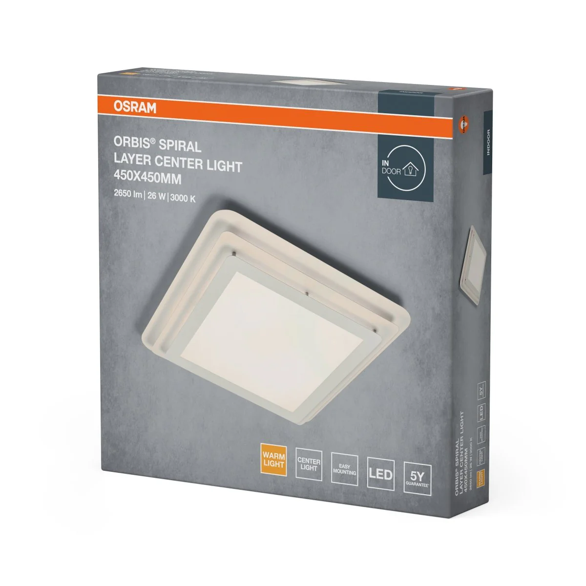 OSRAM Orbis Spiral Layers Lampa kwadratowa 26W biała - Image 2