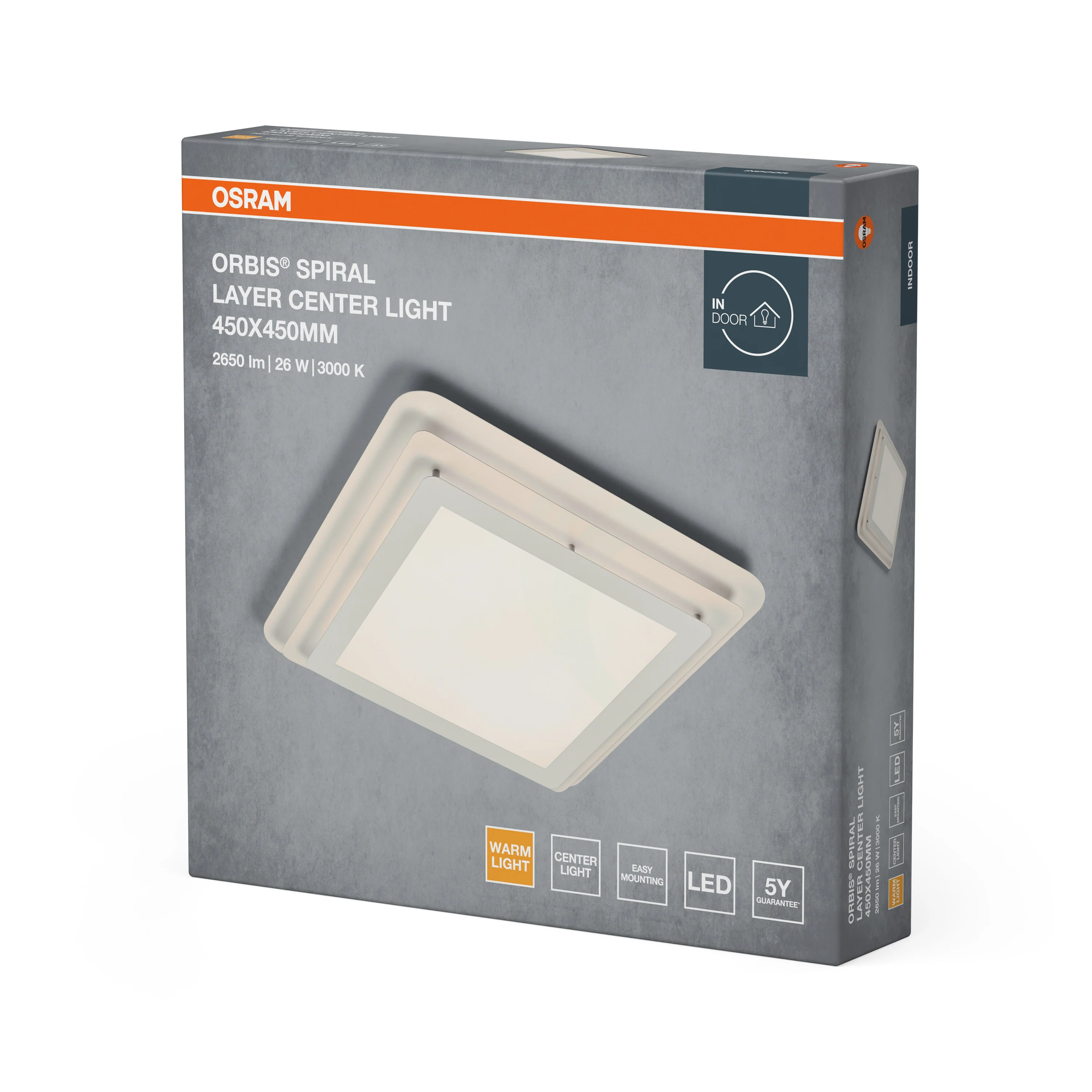 OSRAM Orbis Spiral Layers Lampa kwadratowa 26W biała - Image 6