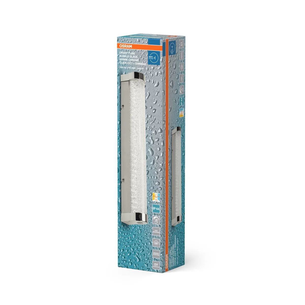 OSRAM Orbis Tube Bubble  Glass 40cm Click CCT DIM IP44 chrom - Image 2