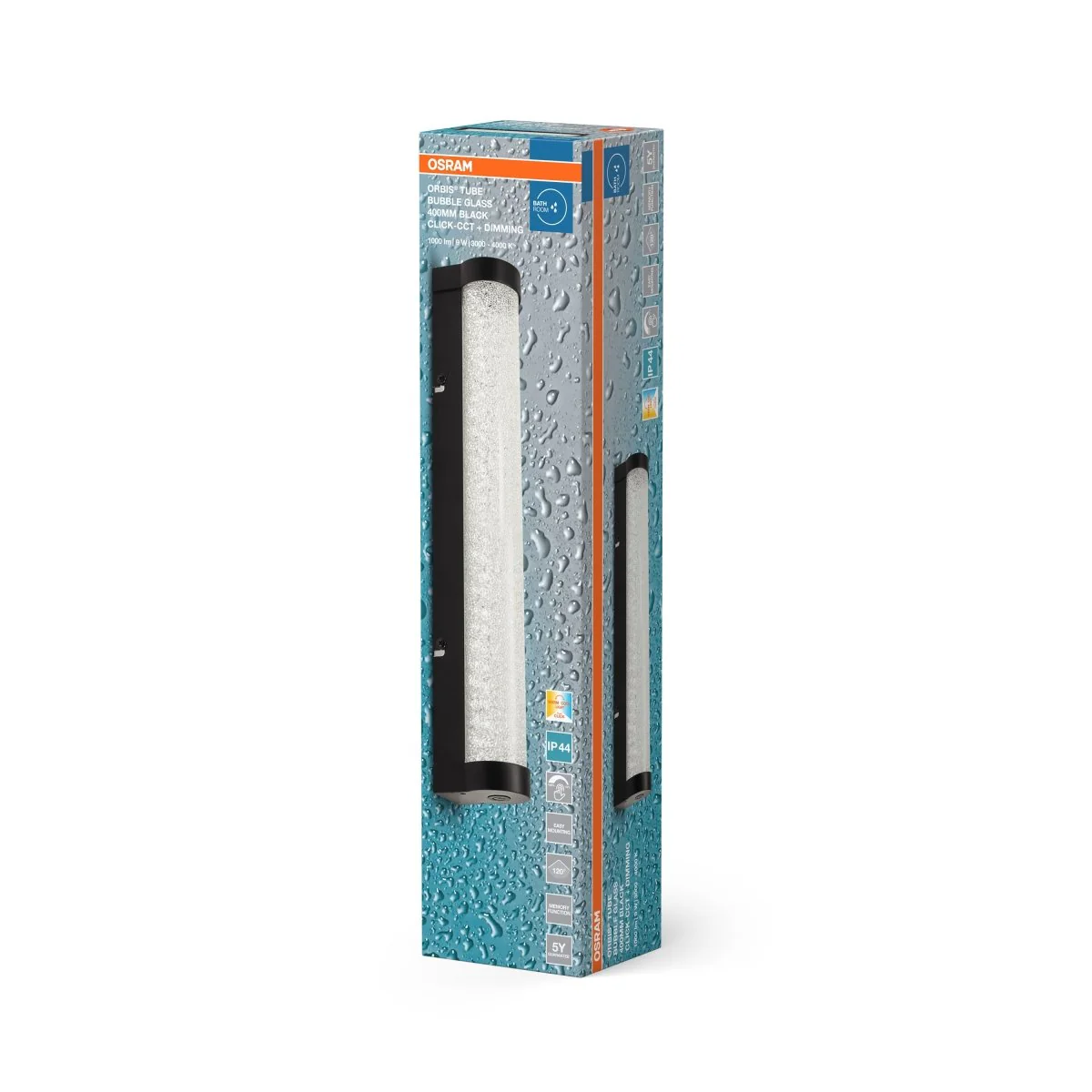 OSRAM Orbis Tube Bubble Glass 40cm Click CCT DIM IP44 czarne - Image 2