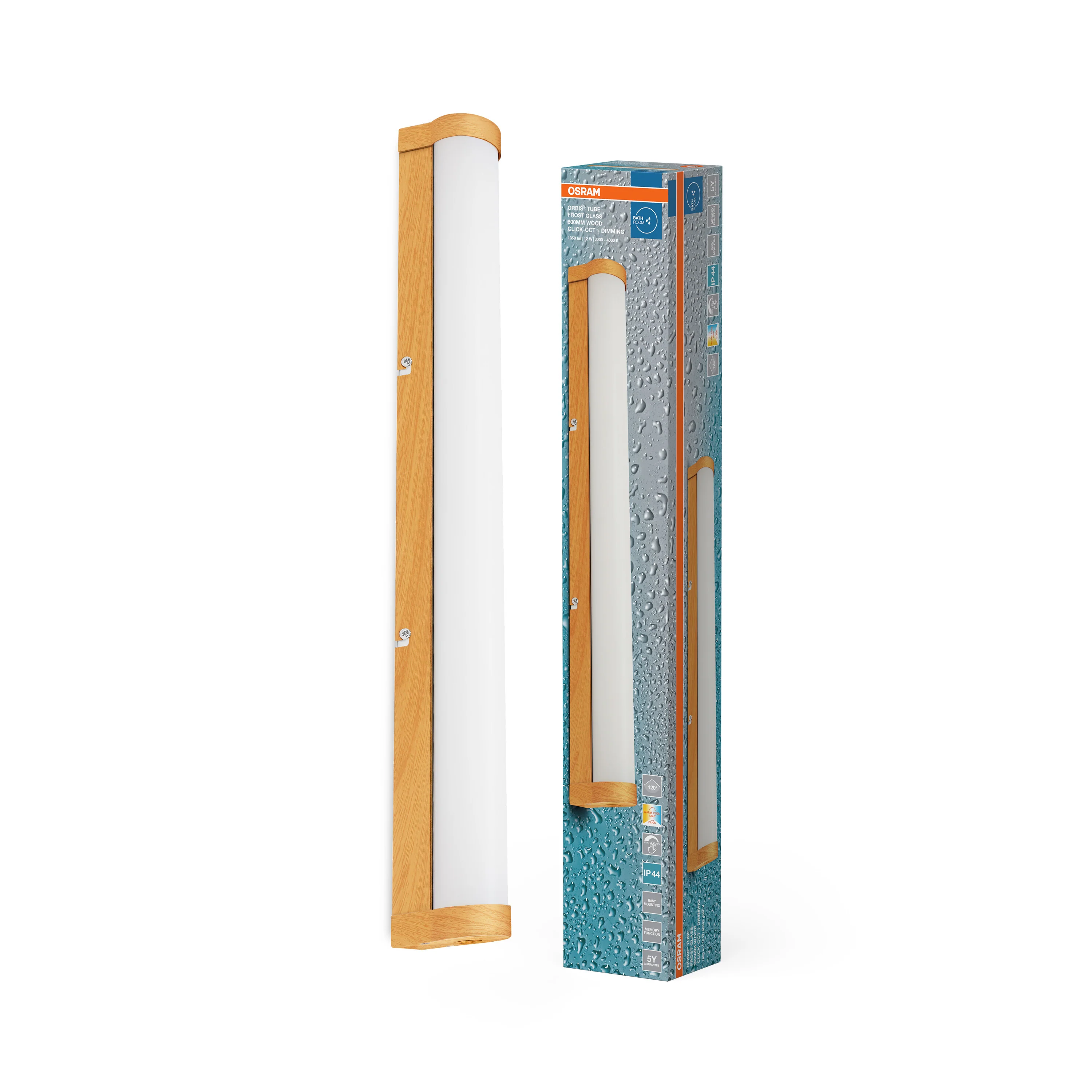 OSRAM Orbis Tube Frost Glass CCT DIM IP44 dekor drewno - Image 5