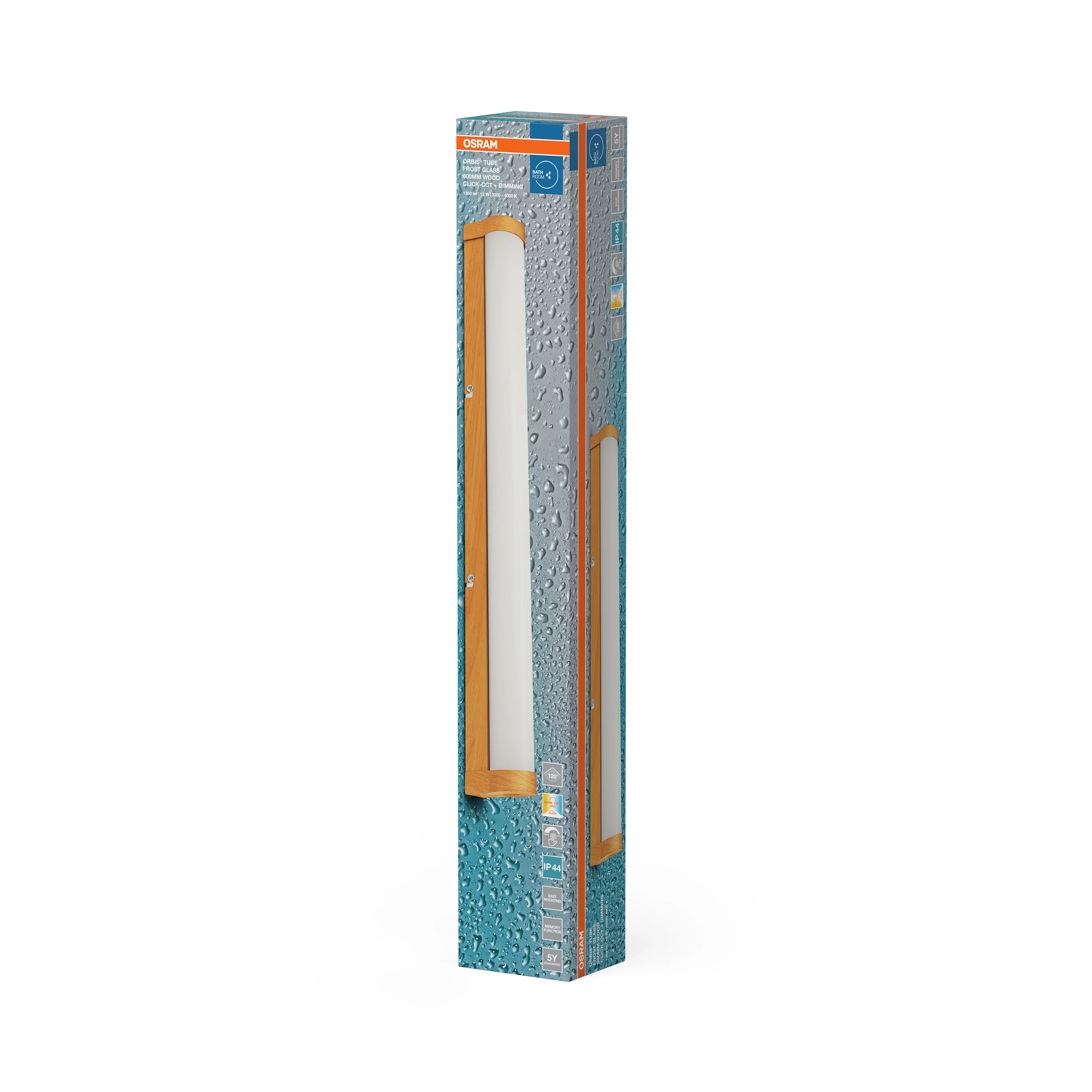 OSRAM Orbis Tube Frost Glass CCT DIM IP44 dekor drewno - Image 6