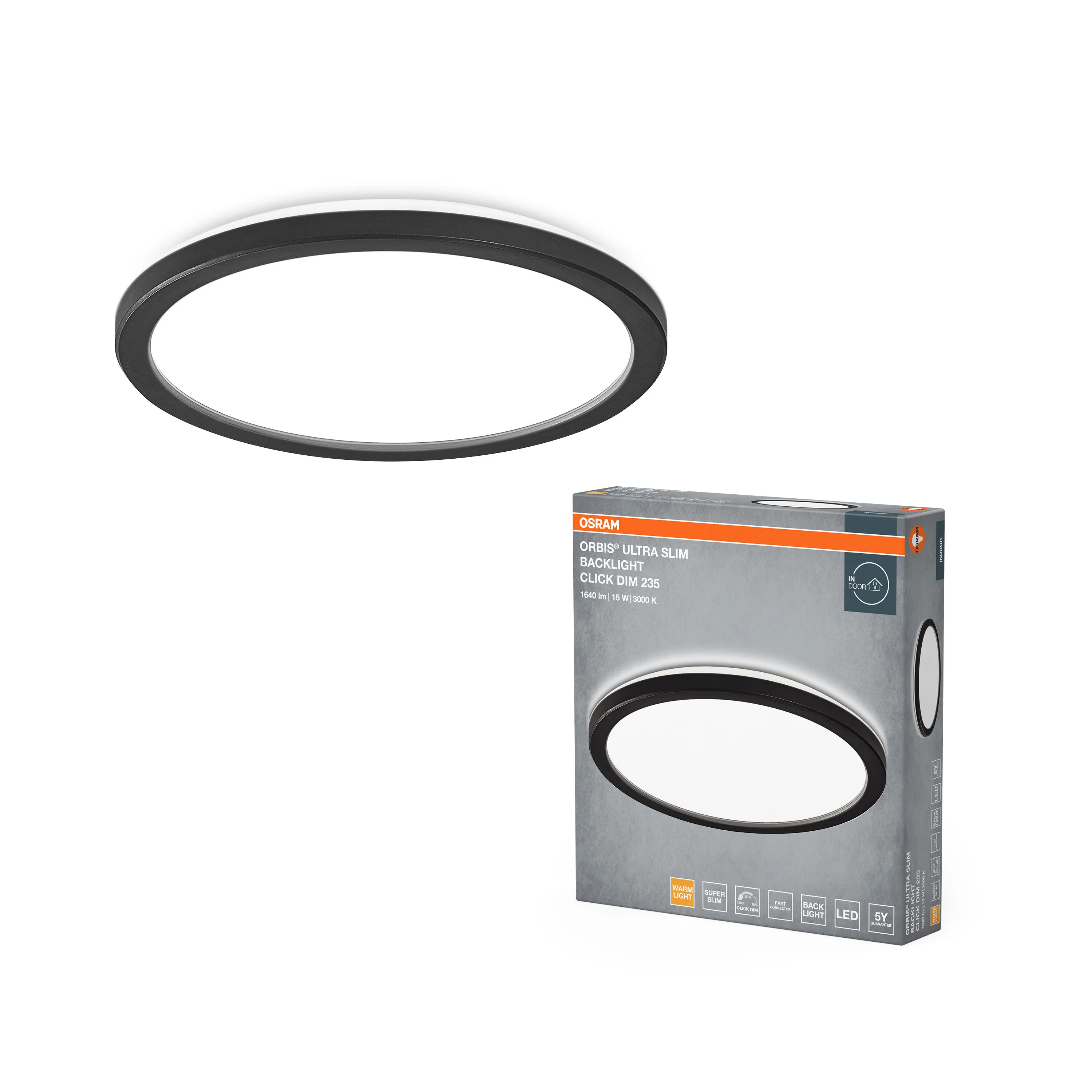 OSRAM ORBIS ULTRA SLIM CLICK DIM Click-Dim 235mm czarna 15W - Image 5
