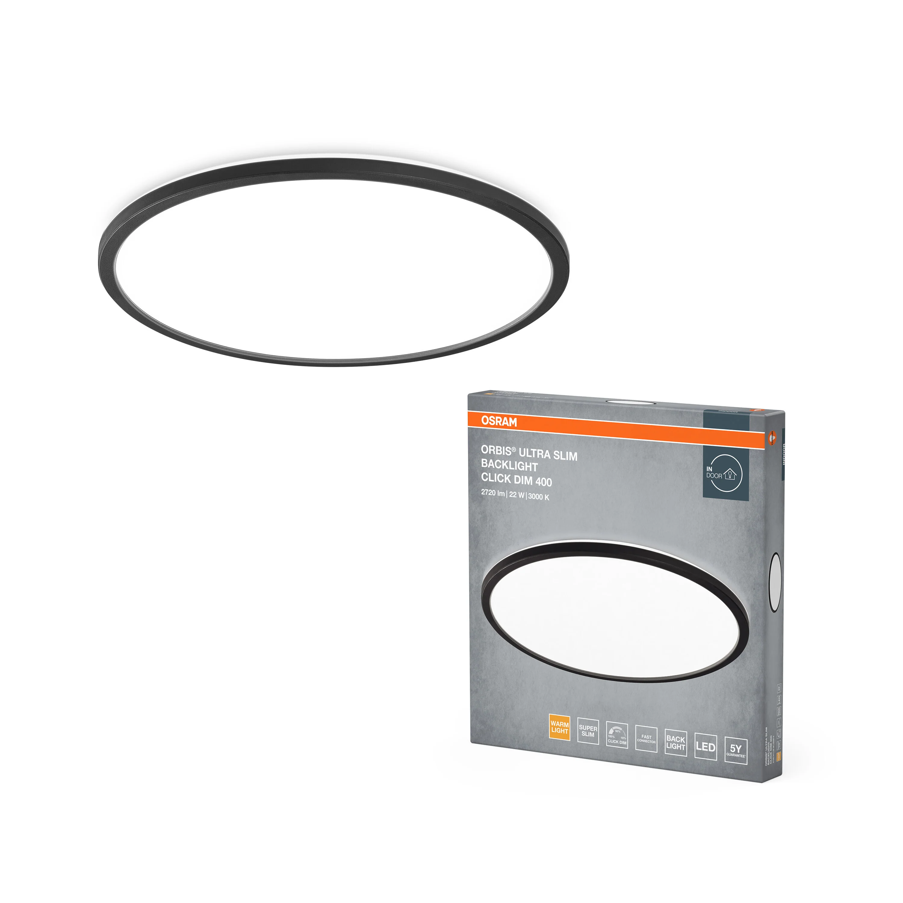 OSRAM ORBIS ULTRA SLIM CLICK DIM Click-Dim 400mm czarna 22W - Image 5