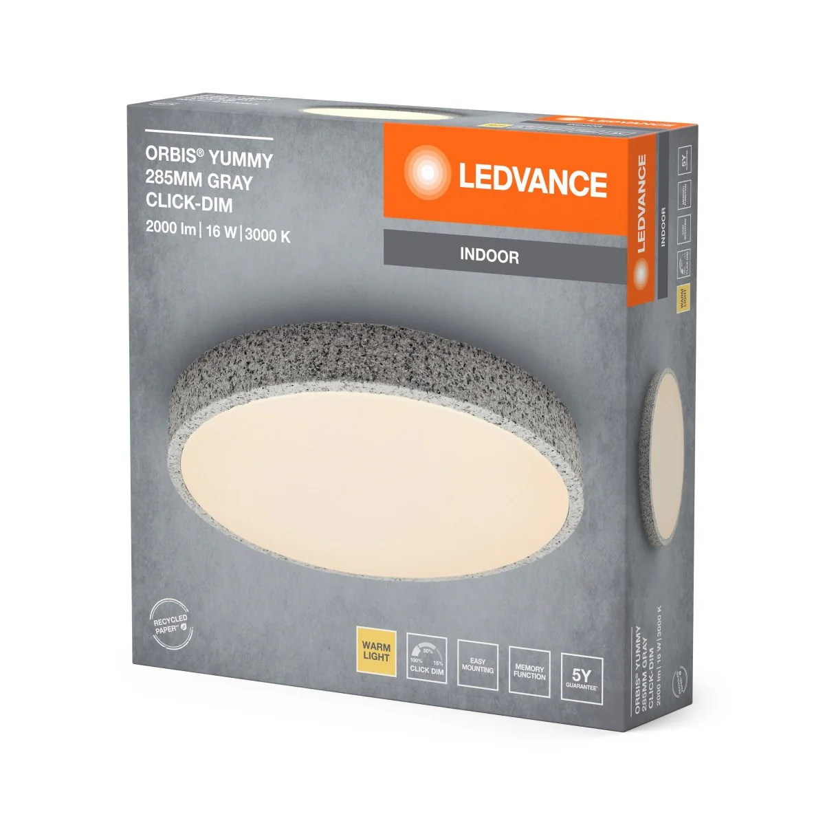 OSRAM Orbis Yummy 285MM 16W 830 Click DIM szary - Image 2