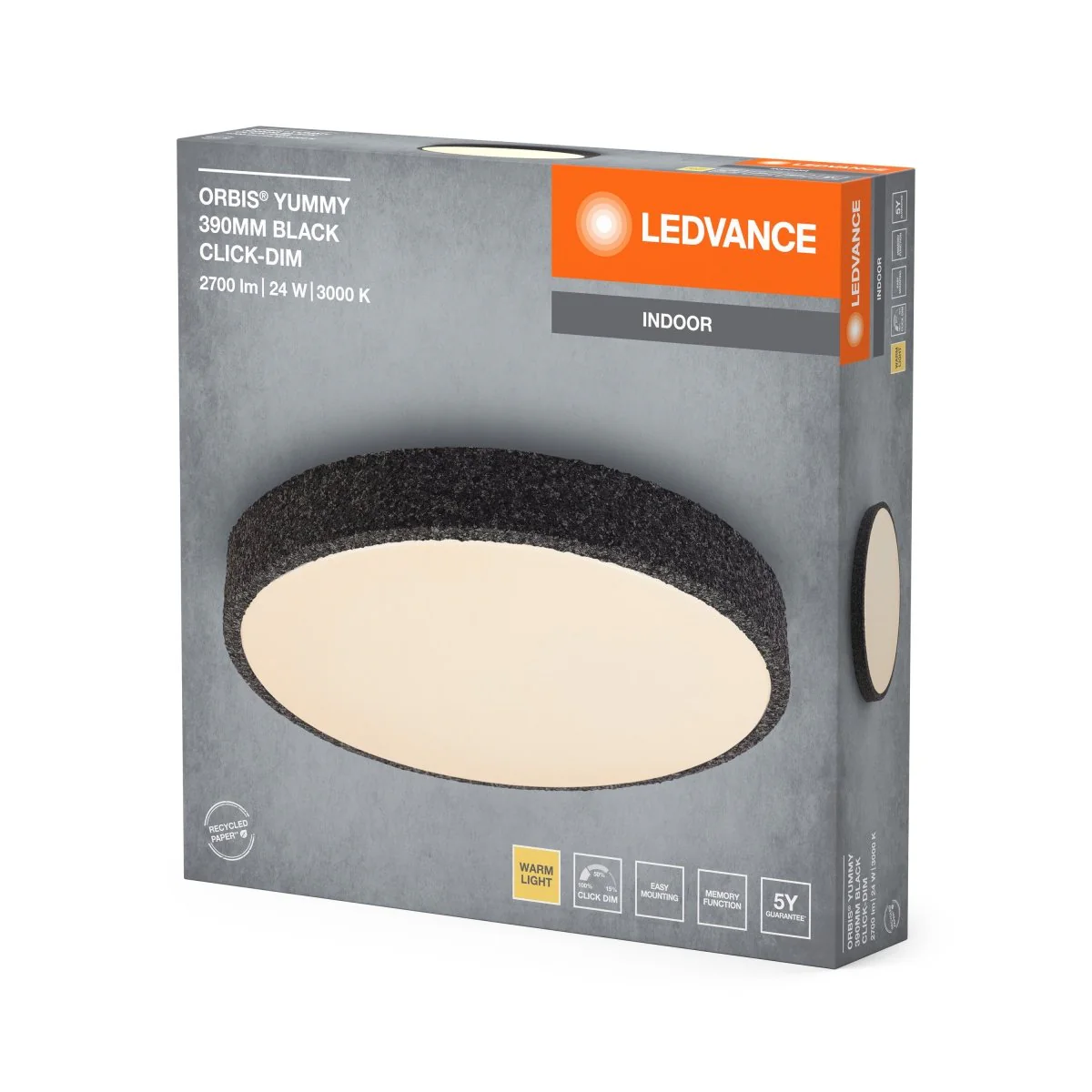 OSRAM Orbis Yummy 390MM 24W 830 Click DIM czarny - Image 2