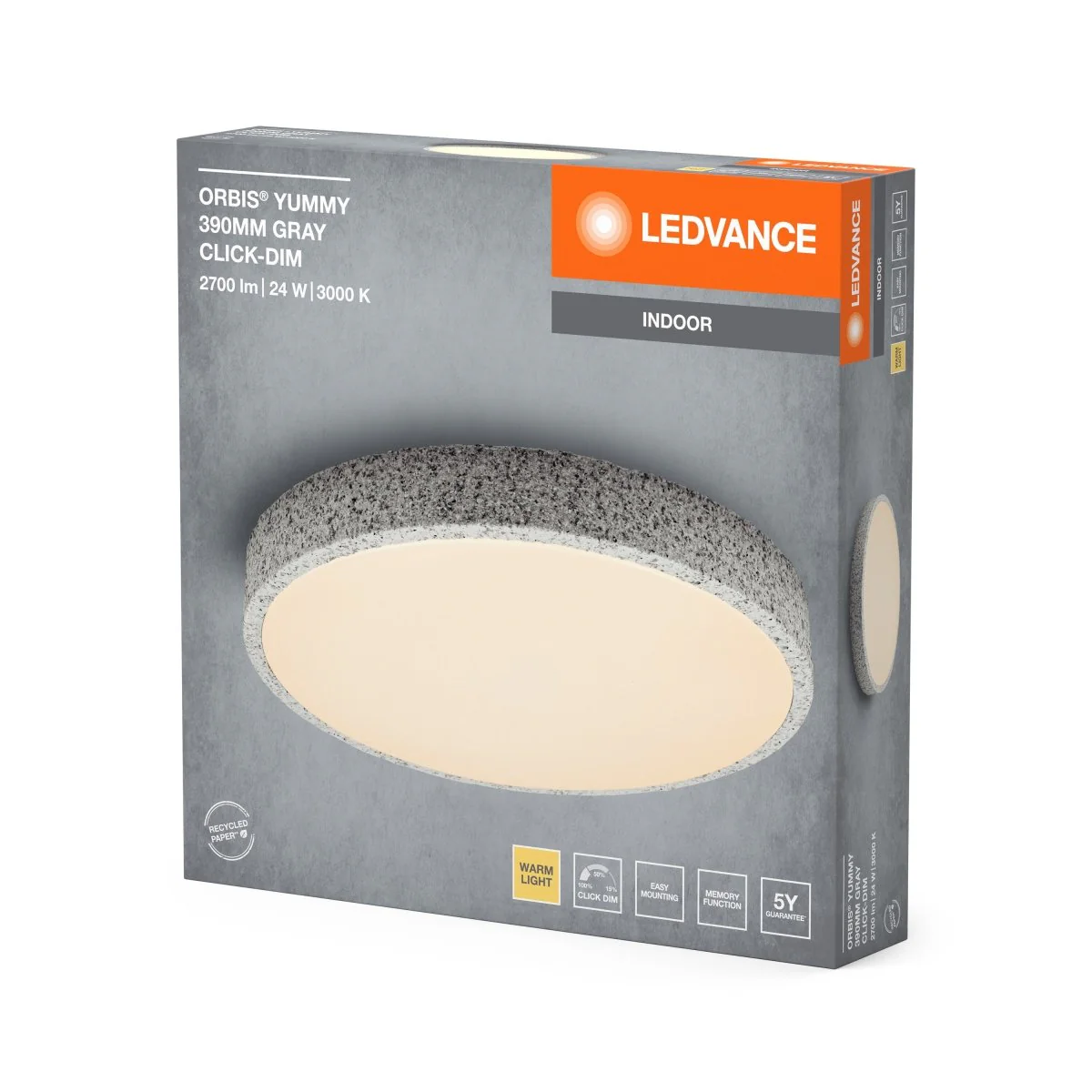 OSRAM Orbis Yummy 390MM 24W 830 Click DIM szary - Image 2