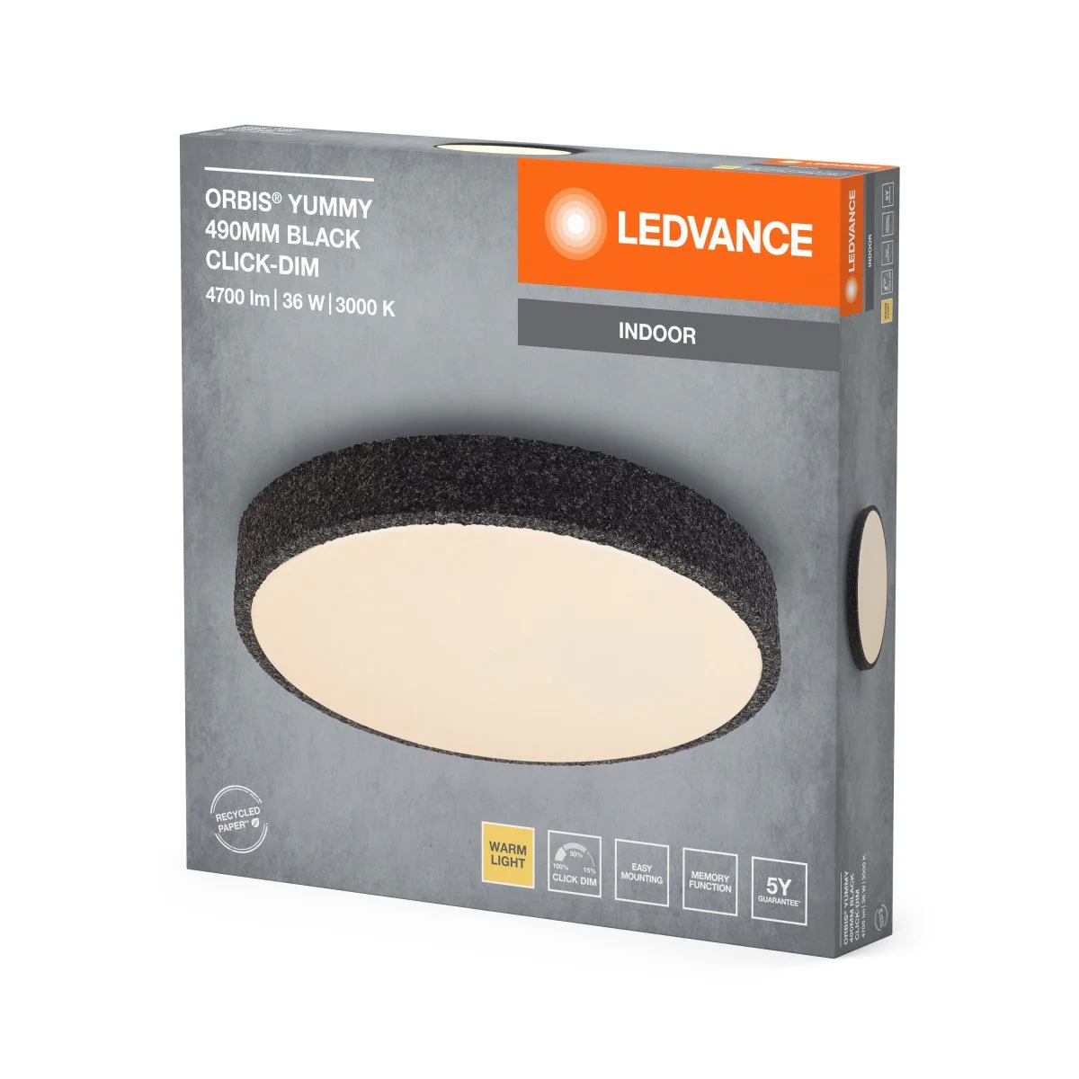 OSRAM Orbis Yummy 490MM 36W 830 Click DIM czarny - Image 2