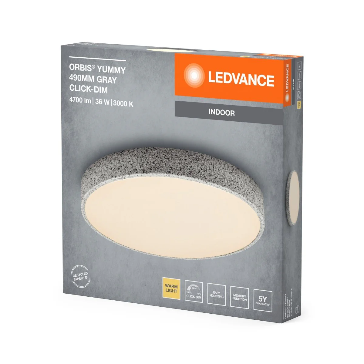 OSRAM Orbis Yummy 490MM 36W 830 Click DIM szary - Image 2