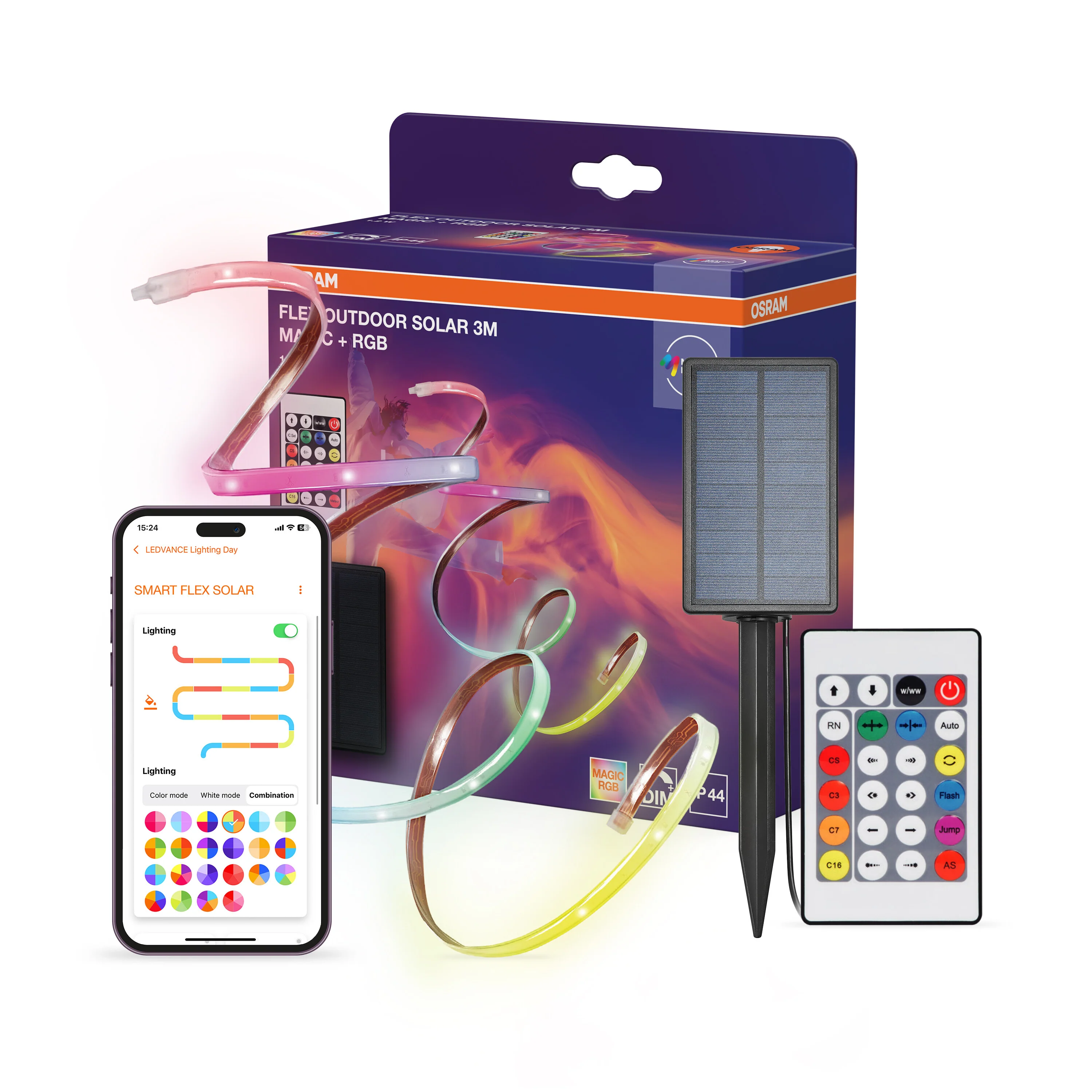 OSRAM OUTDOOR SOLAR STRIPS 3M Magic RGB z pilotem IP44 - Image 5