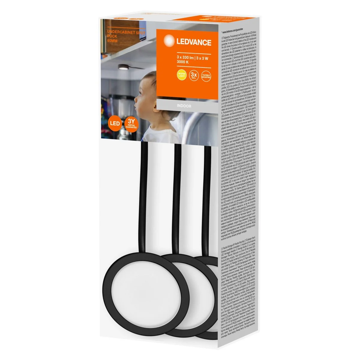 OSRAM Spot Puck 65mm 3 x 3W czarny - Image 2