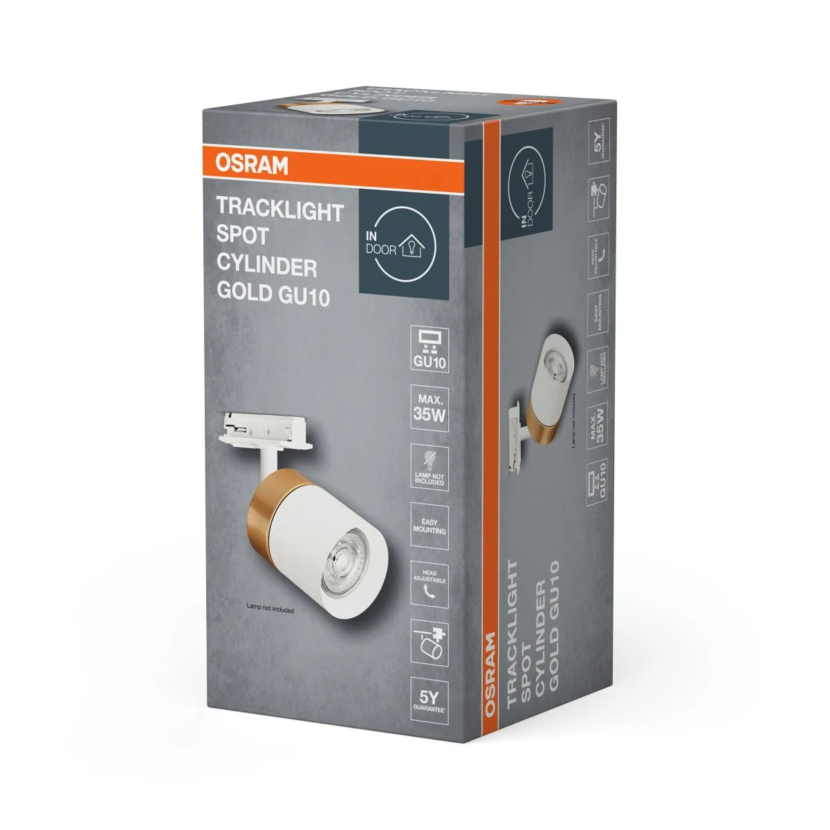 OSRAM TRACKLIGHT SPOT CYLINDER GOLD GU10 biały - Image 2