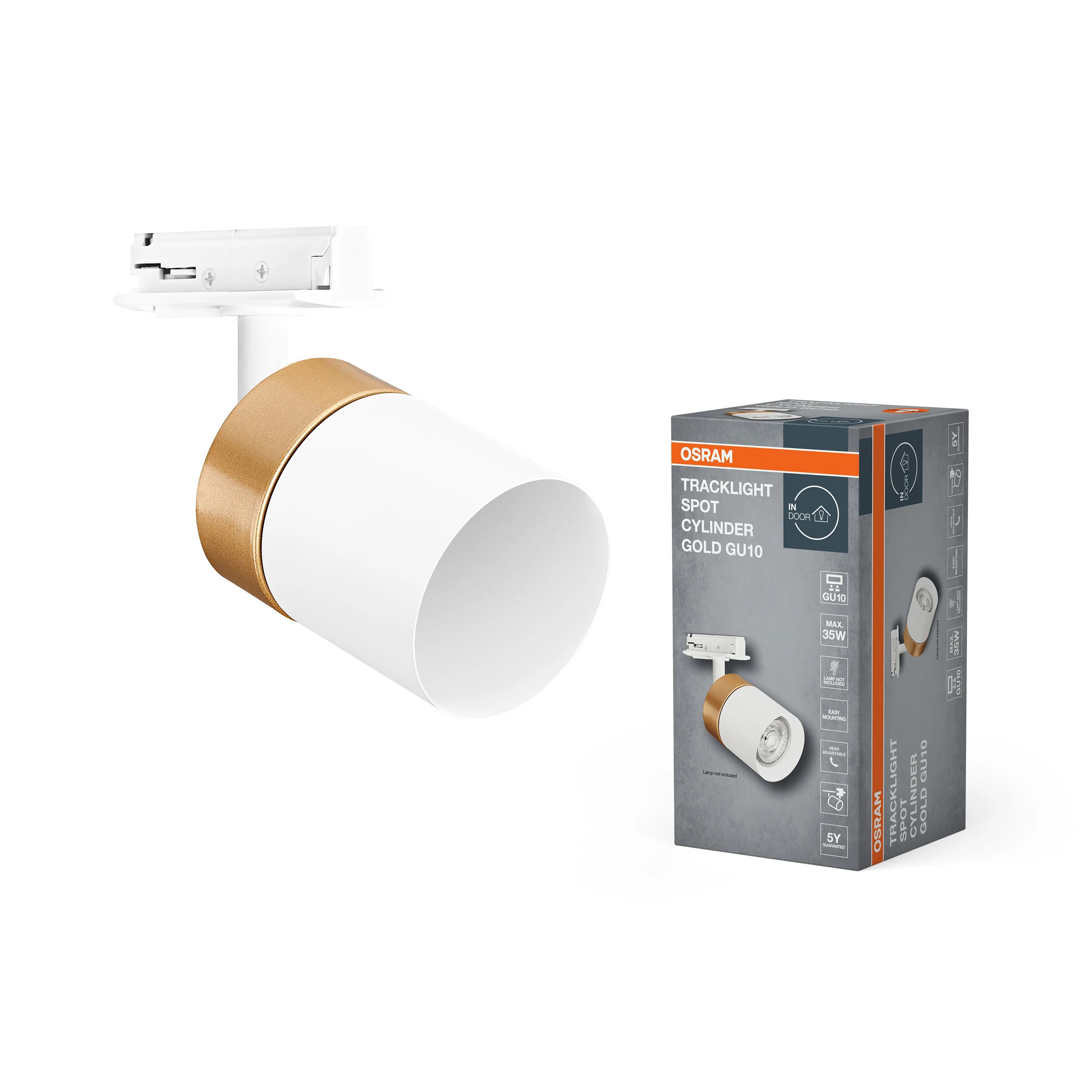 OSRAM TRACKLIGHT SPOT CYLINDER GOLD GU10 biały - Image 5