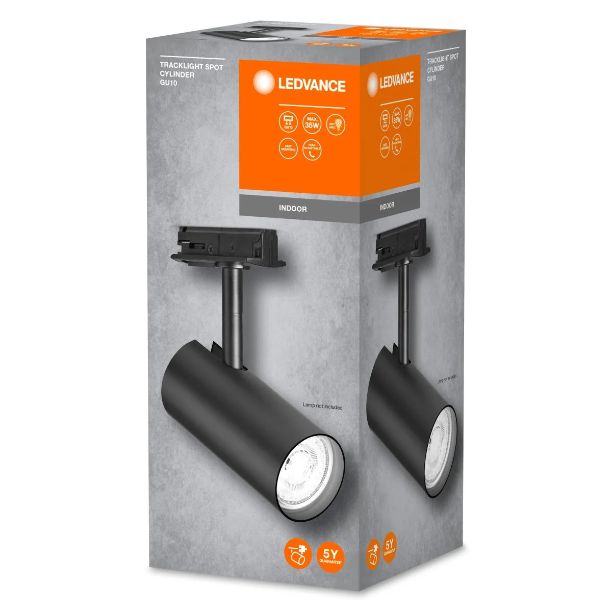 OSRAM TRACKLIGHT SPOT CYLINDER GU10 Black - Image 2