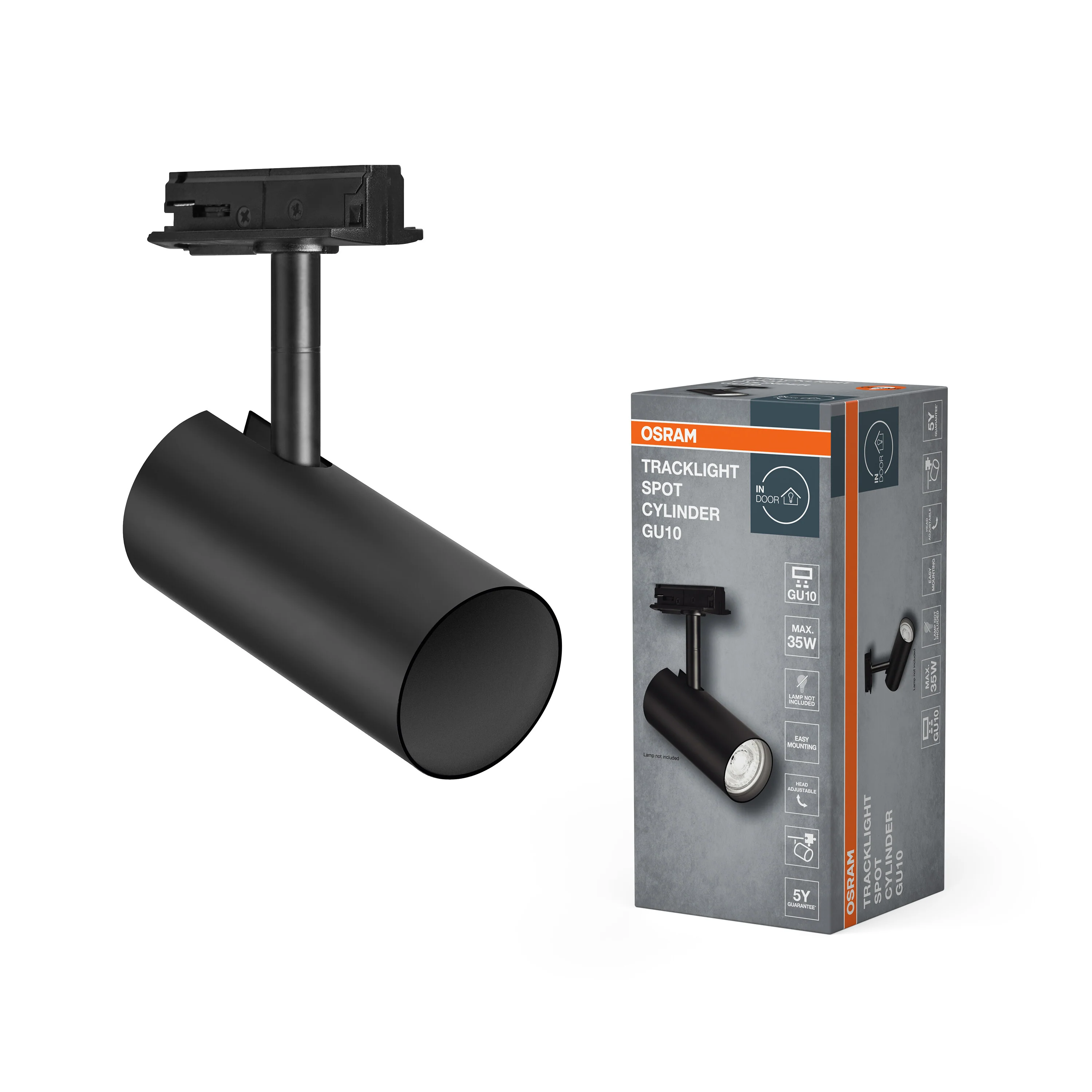OSRAM TRACKLIGHT SPOT CYLINDER GU10 czarny - Image 5
