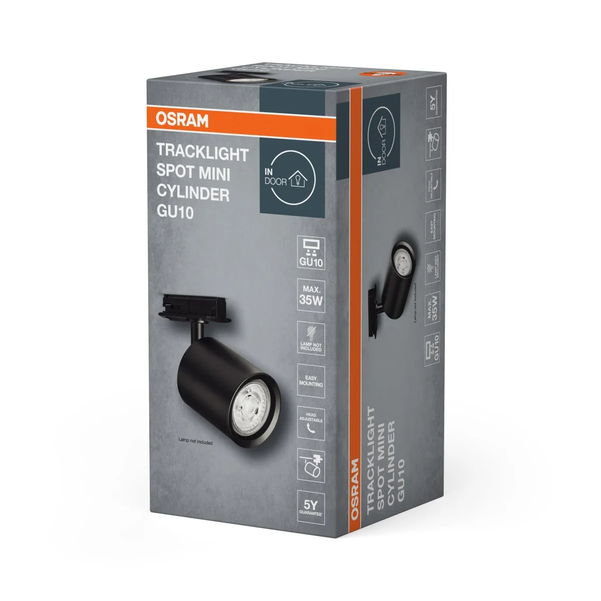 OSRAM TRACKLIGHT SPOT MINI CYLINDER GU10 czarny - Image 2